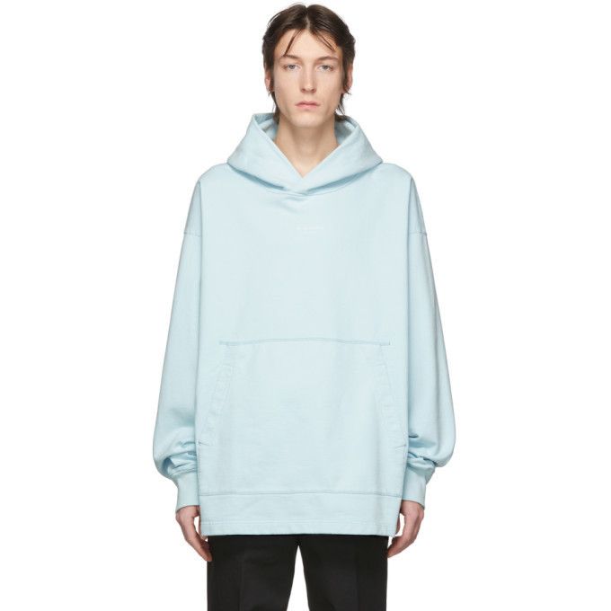 Acne Studios Acne Studios Powder Blue reverse logo hoodie Size US XL / EU 56 / 4 - 1 Thumbnail