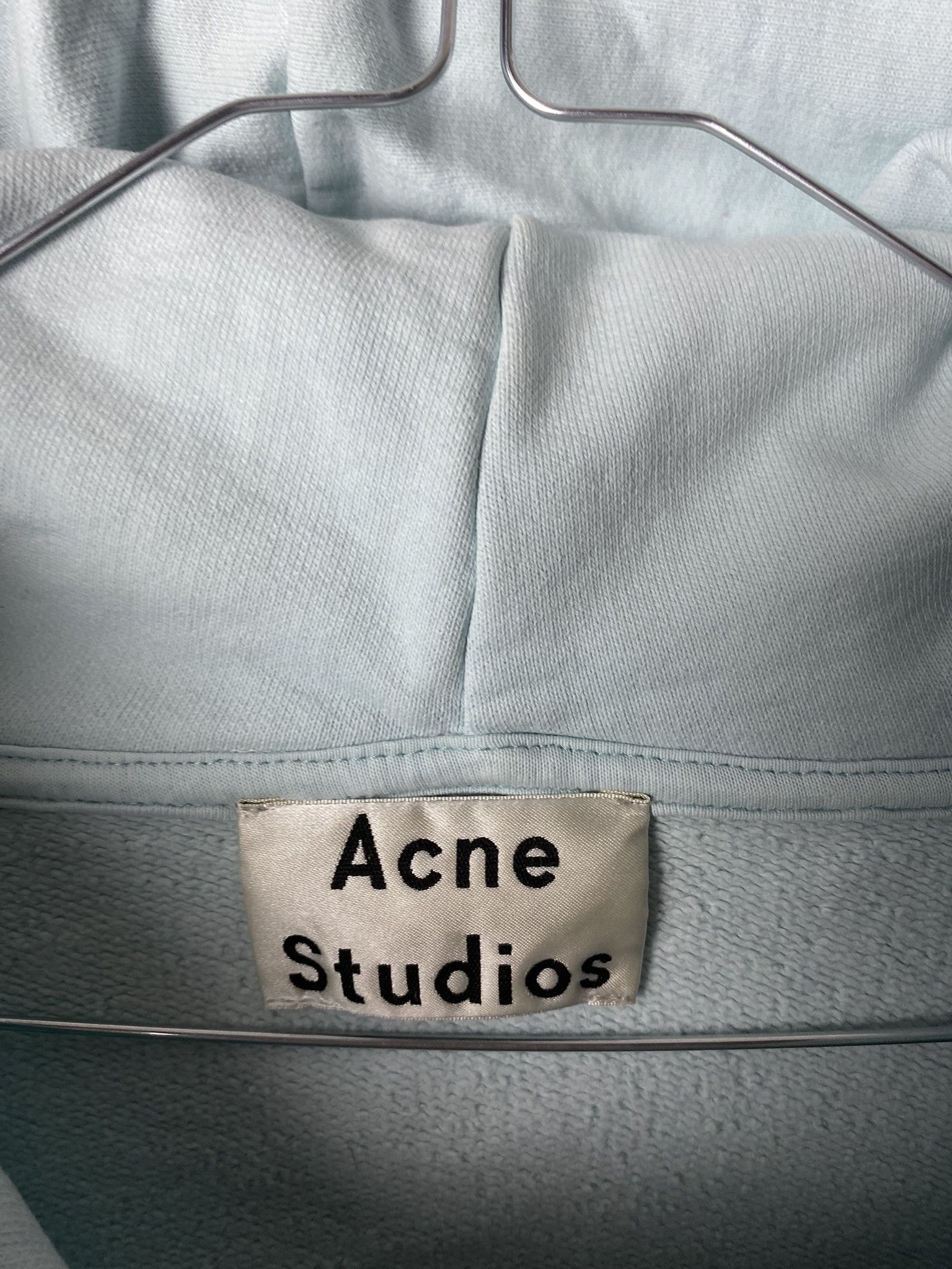 Acne Studios Acne Studios Powder Blue reverse logo hoodie Size US XL / EU 56 / 4 - 5 Thumbnail