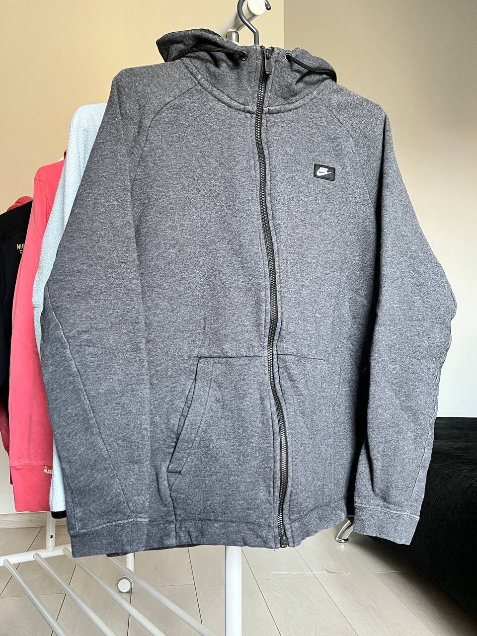 Japanese Brand Nike Training Zip Hoodie Gray Patch Logo Tech Fleece Size US M / EU 48-50 / 2 - 2 Thumbnail