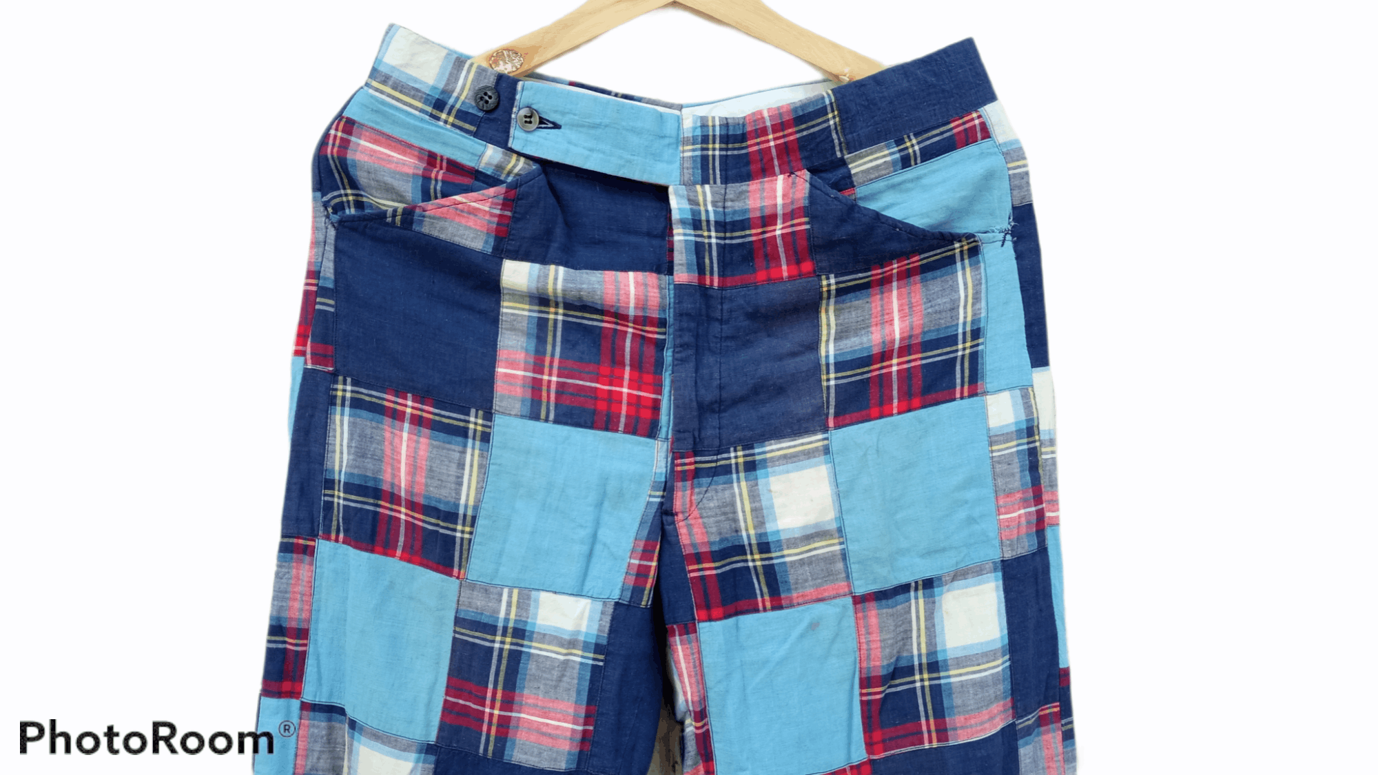 Japanese Brand × Vintage 🔥🔥Vintage Aureus Patchwork Plaid Tartan Pants Size US 30 / EU 46 - 5 Thumbnail