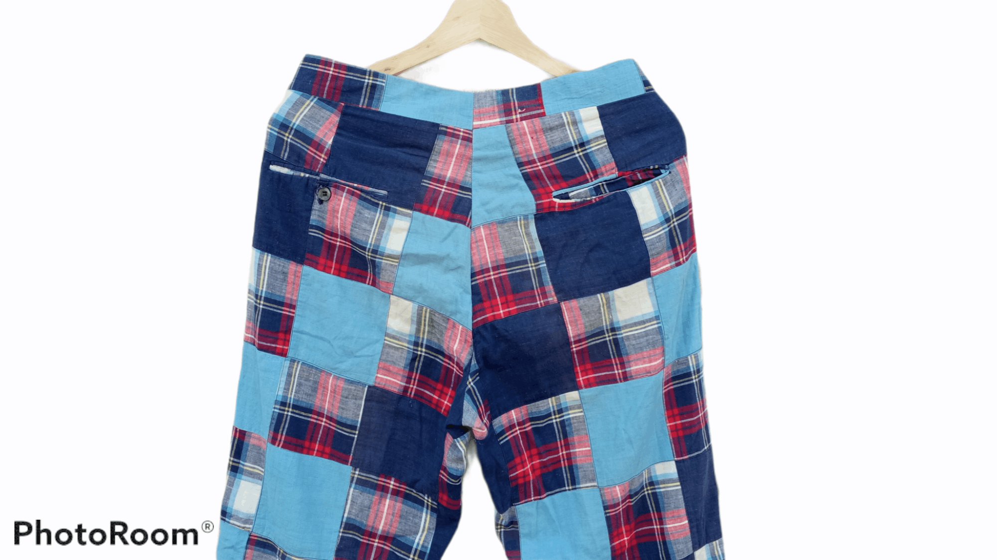 Japanese Brand × Vintage 🔥🔥Vintage Aureus Patchwork Plaid Tartan Pants Size US 30 / EU 46 - 15 Thumbnail