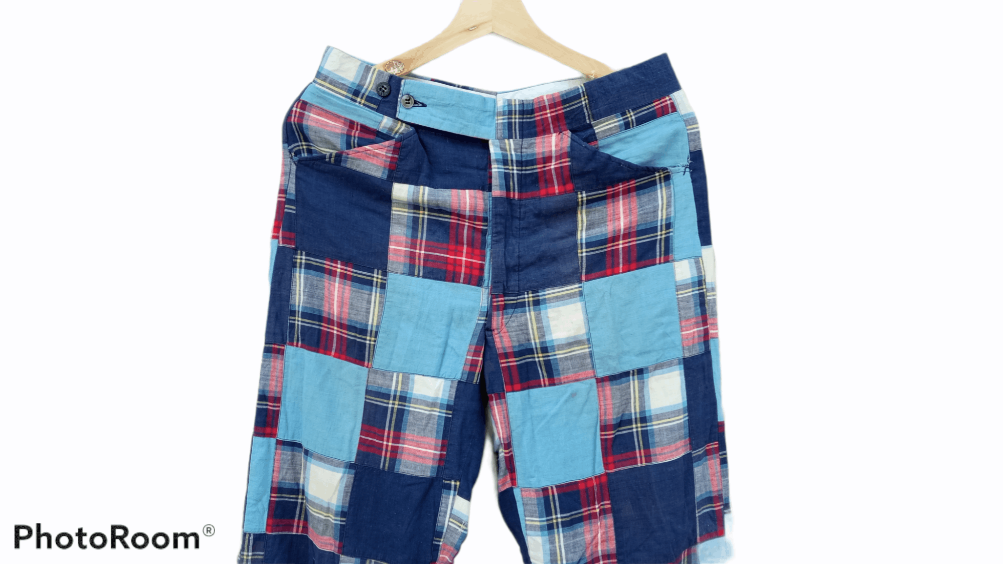 Japanese Brand × Vintage 🔥🔥Vintage Aureus Patchwork Plaid Tartan Pants Size US 30 / EU 46 - 4 Thumbnail
