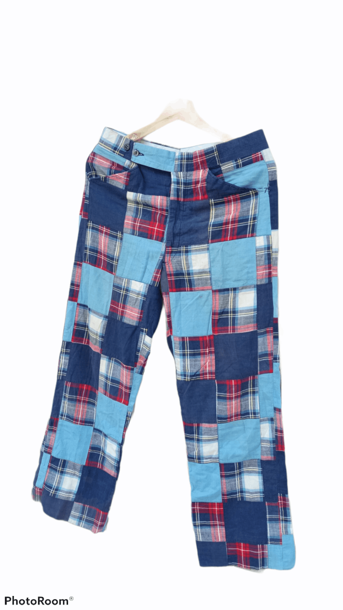 Japanese Brand × Vintage 🔥🔥Vintage Aureus Patchwork Plaid Tartan Pants Size US 30 / EU 46 - 3 Thumbnail