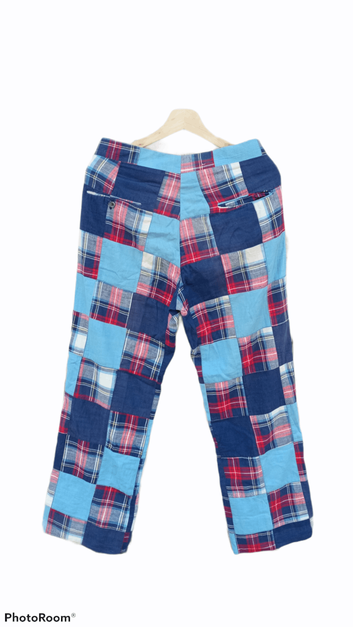 Japanese Brand × Vintage 🔥🔥Vintage Aureus Patchwork Plaid Tartan Pants Size US 30 / EU 46 - 12 Thumbnail