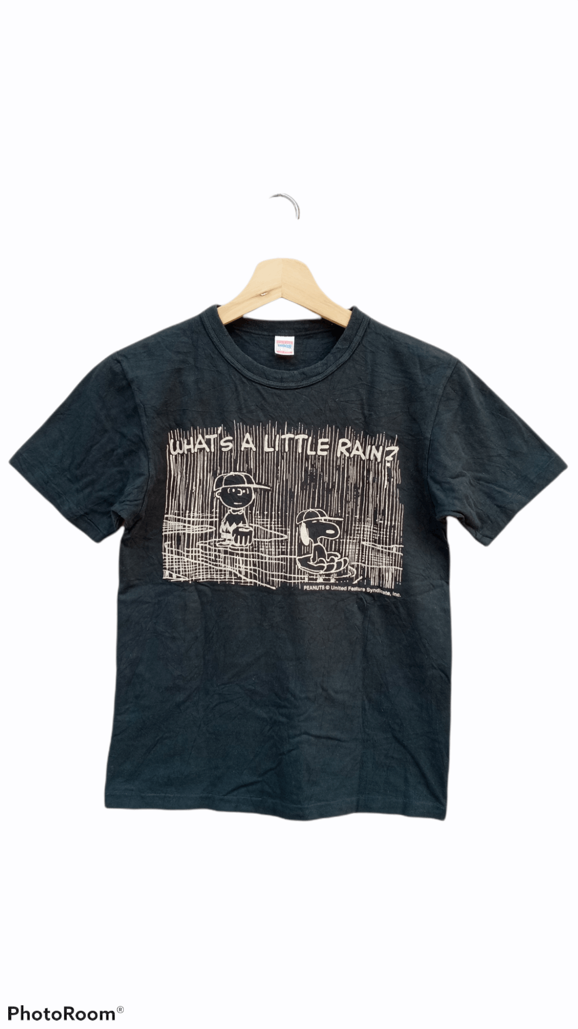 image of Vintage x Warehouse VTG Warehouse X Snoopy Peanuts T-Shirt in Black, Men's (Size XS)