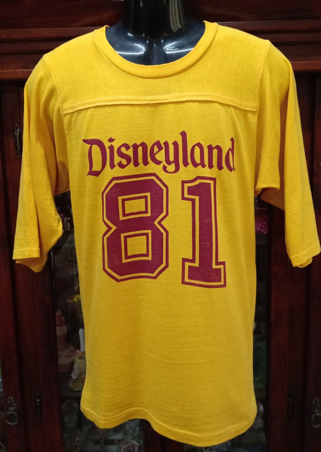 Disney × Mickey Mouse × Vintage Vintage 80s Disneyland 3 Quarter Sleeve T-shirt Size US S / EU 44-46 / 1 - 1 Thumbnail