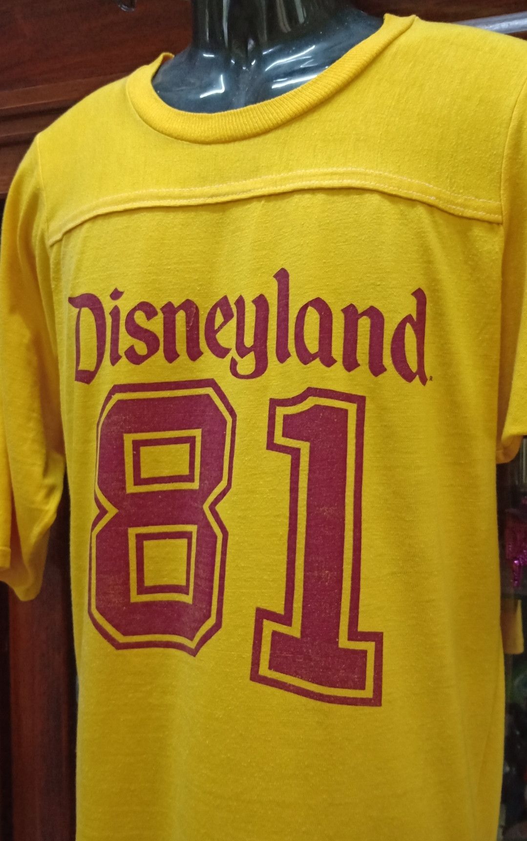 Disney × Mickey Mouse × Vintage Vintage 80s Disneyland 3 Quarter Sleeve T-shirt Size US S / EU 44-46 / 1 - 2 Thumbnail