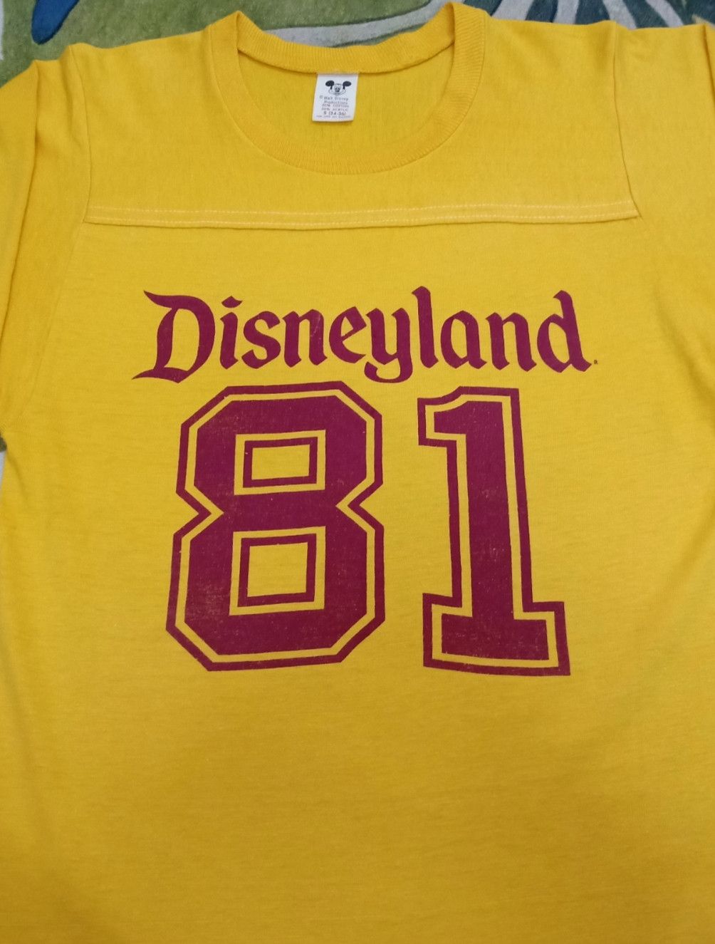 Disney × Mickey Mouse × Vintage Vintage 80s Disneyland 3 Quarter Sleeve T-shirt Size US S / EU 44-46 / 1 - 7 Thumbnail