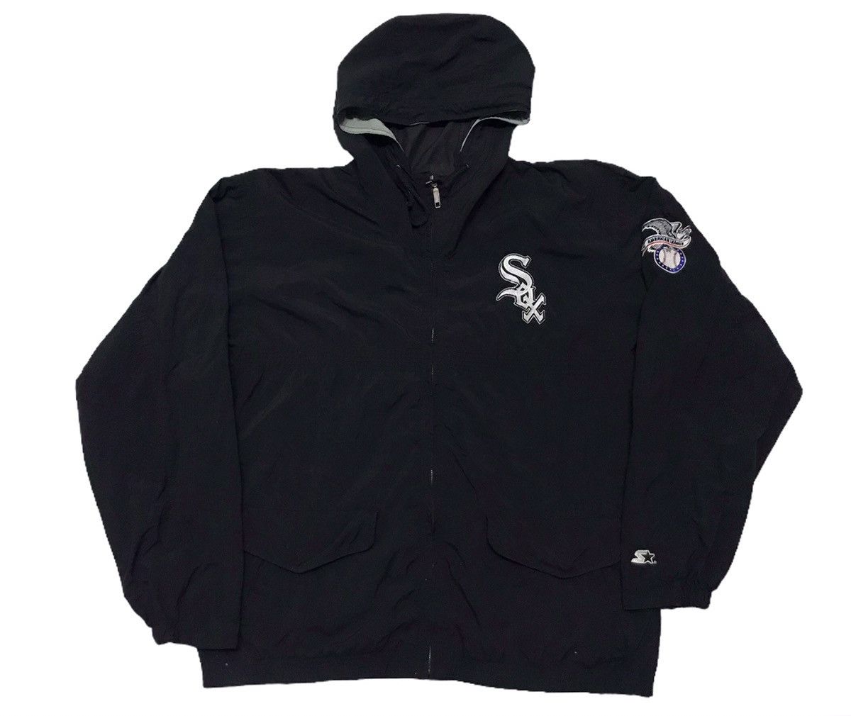 MLB × Starter × Vintage White sox jacket hoodie Size US L / EU 52-54 / 3 - 4 Thumbnail