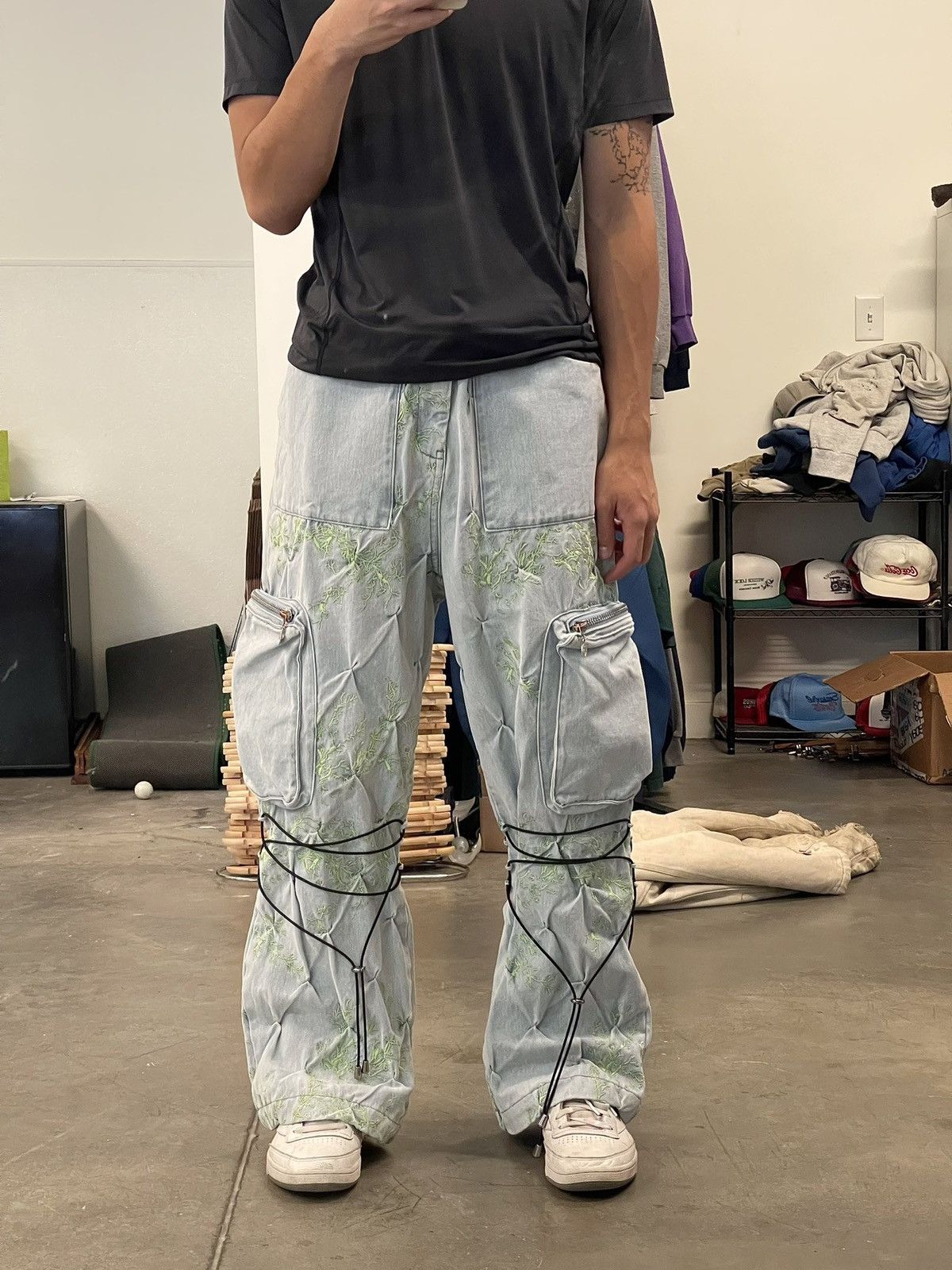 badson us OVERGROWTH DENIM PANTS
