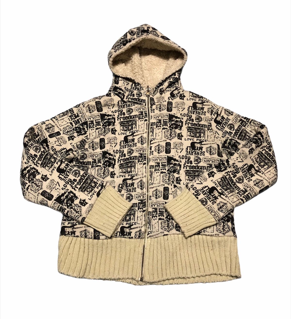 Japanese Brand 🔥VtgJapanese Brand J Honey Full Print Sweater Jacket Size US M / EU 48-50 / 2 - 1 Thumbnail