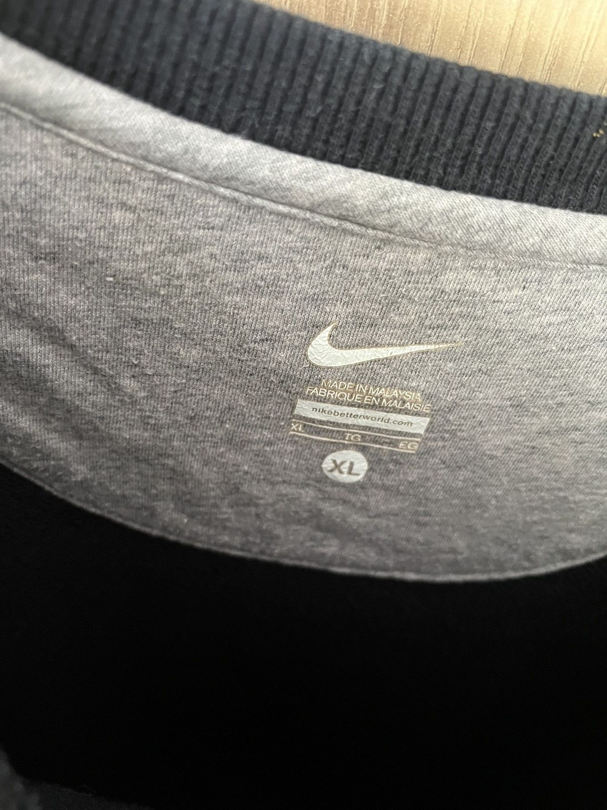 Nike × Vintage Nike vintage black sweatshirt Size US XL / EU 56 / 4 - 4 Thumbnail