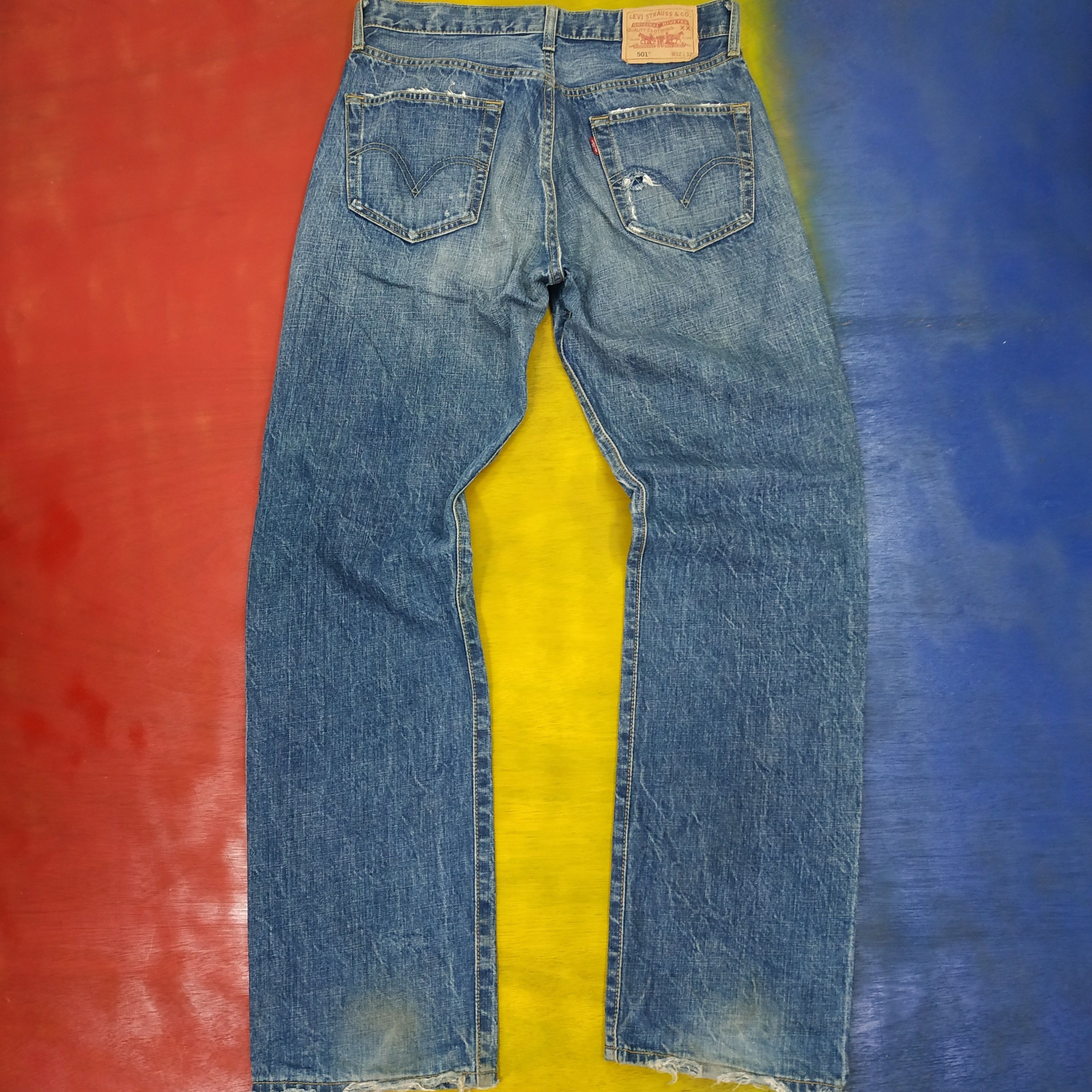 Levi's × Levi's Vintage Clothing × Vintage VINTAGE LEVI'S 501 DISTRESSED Size US 31 - 12 Thumbnail