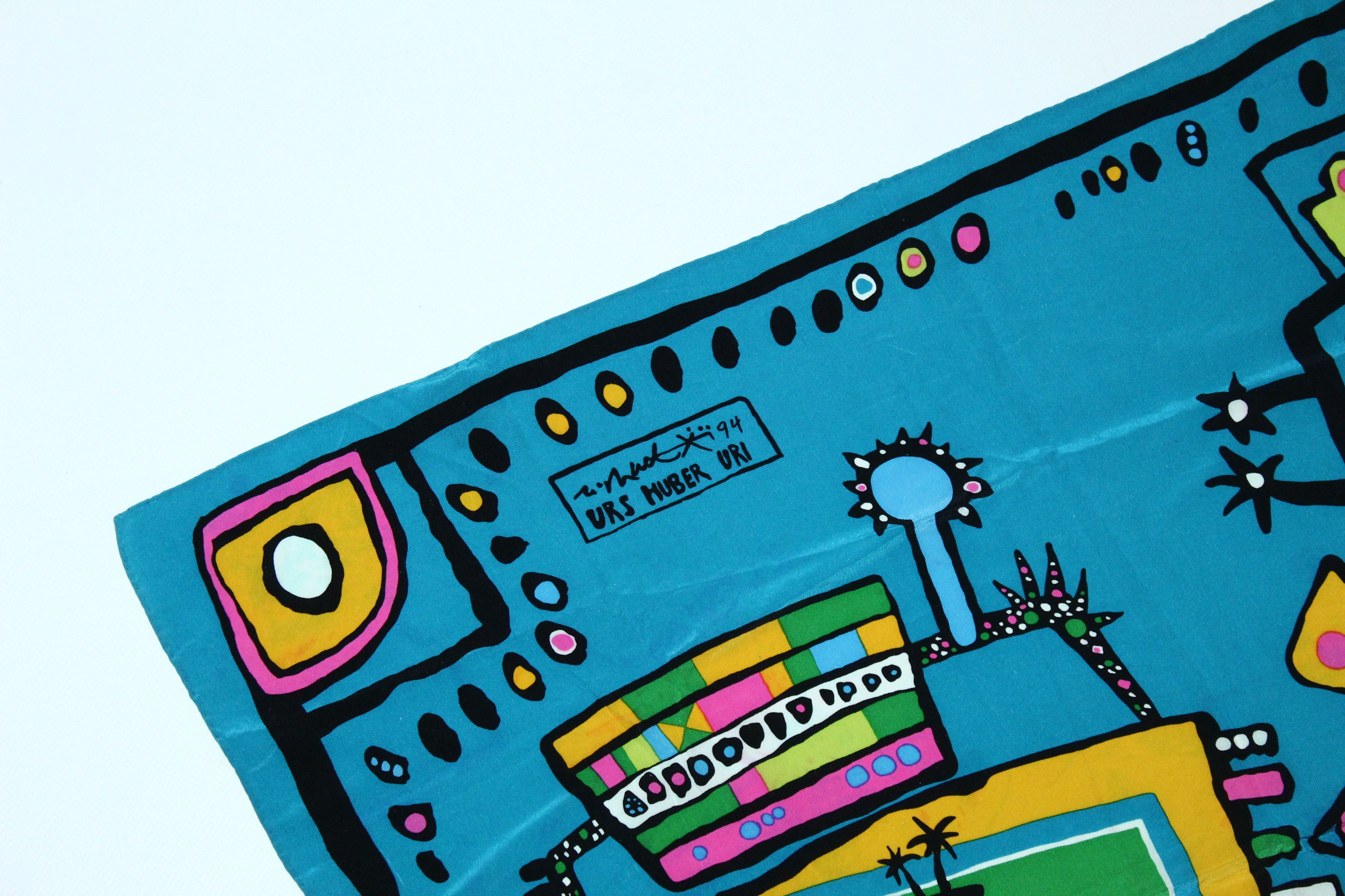 Other Urs Uri Huber Original Numbered & Signed Artwork Silk Scarf Size ONE SIZE - 12 Thumbnail