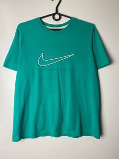 Vintage Nike Baseball T-shirt Spellout Script Navy Gray Tag Fits Mens Size  Large