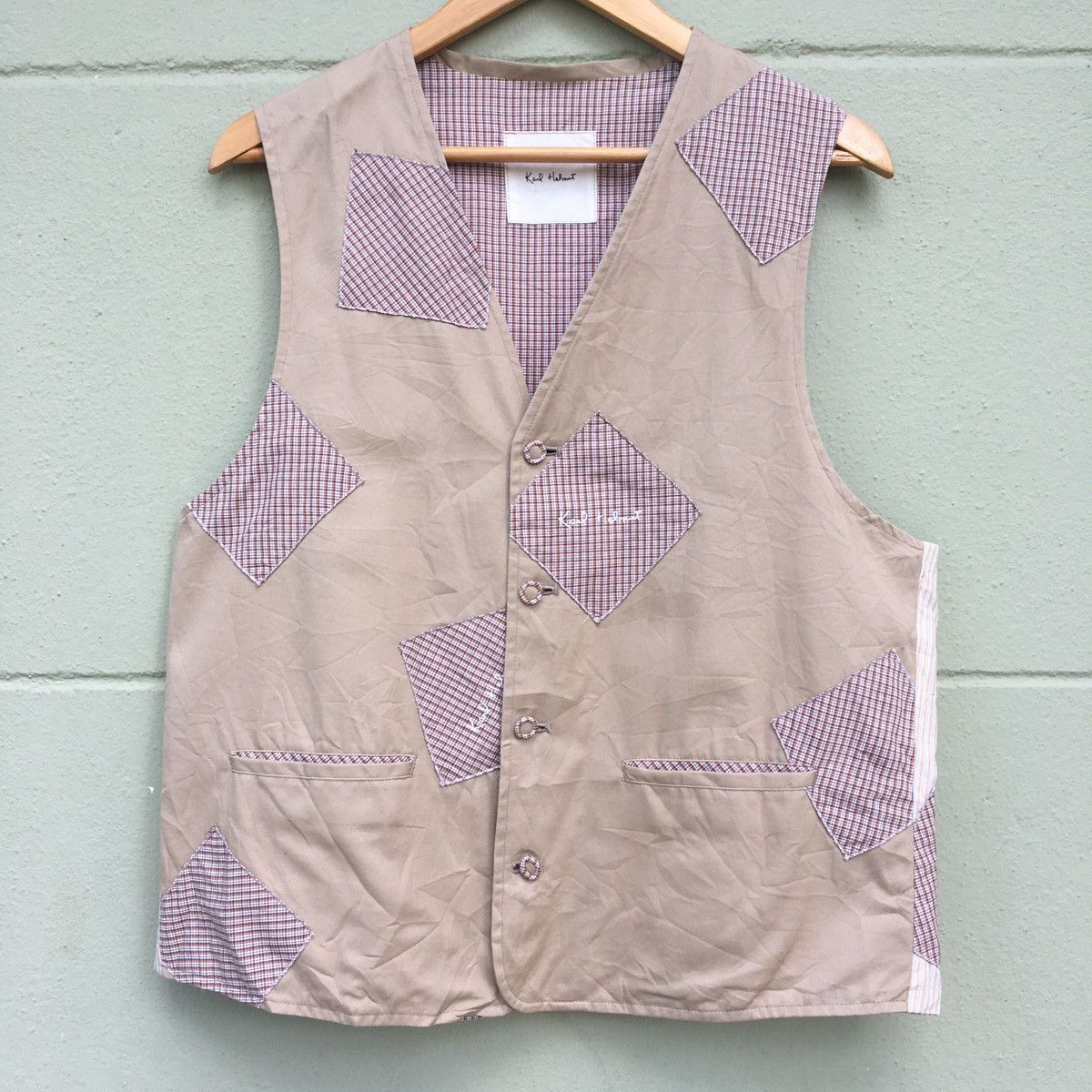 Karl Helmut Karl Helmut Patchwork Vest Size US M / EU 48-50 / 2 - 2 Thumbnail