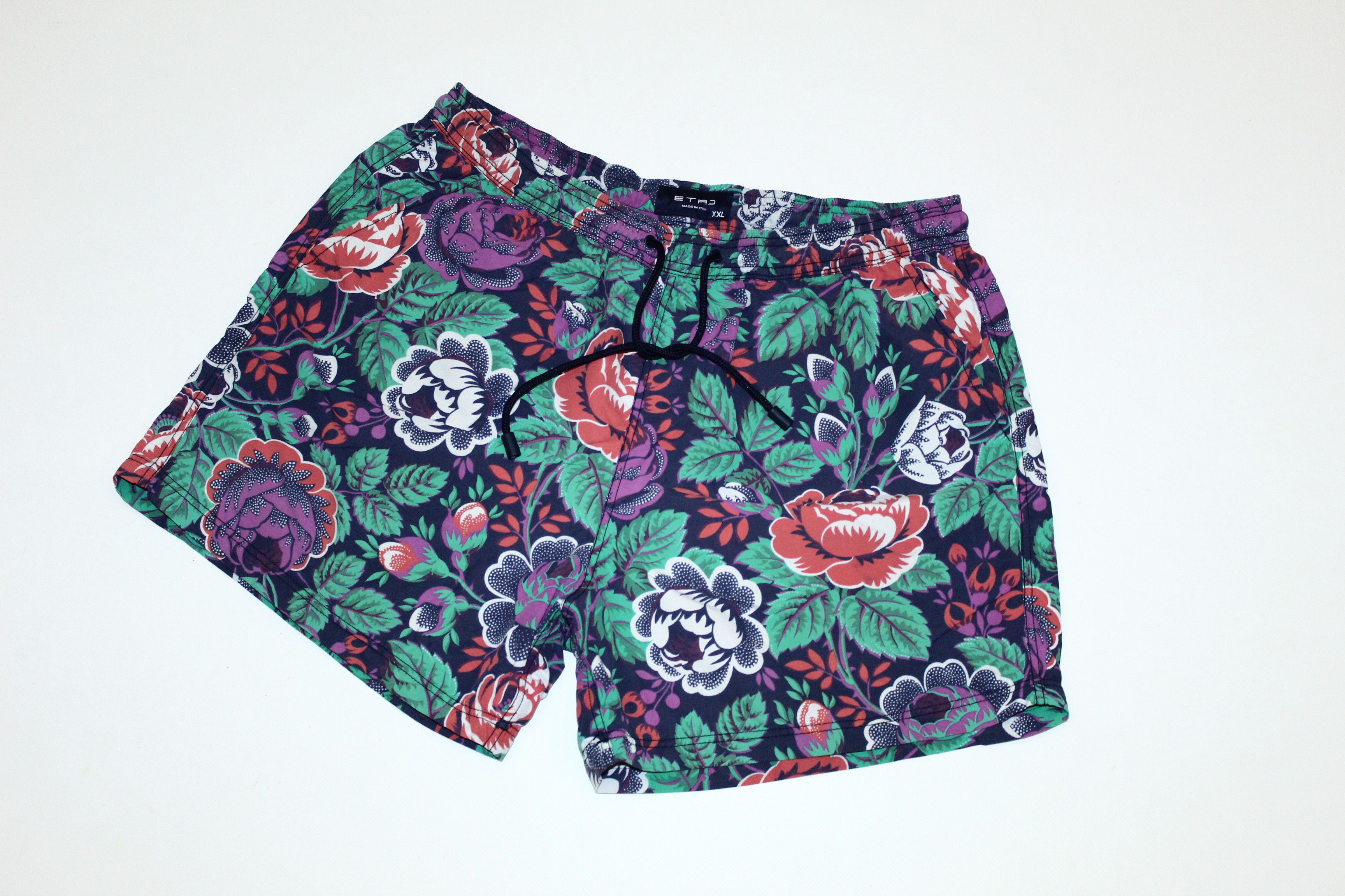 Etro Etro Milano Luxury Floral Printed Nylon Shorts Size US 36 / EU 52 - 6 Thumbnail