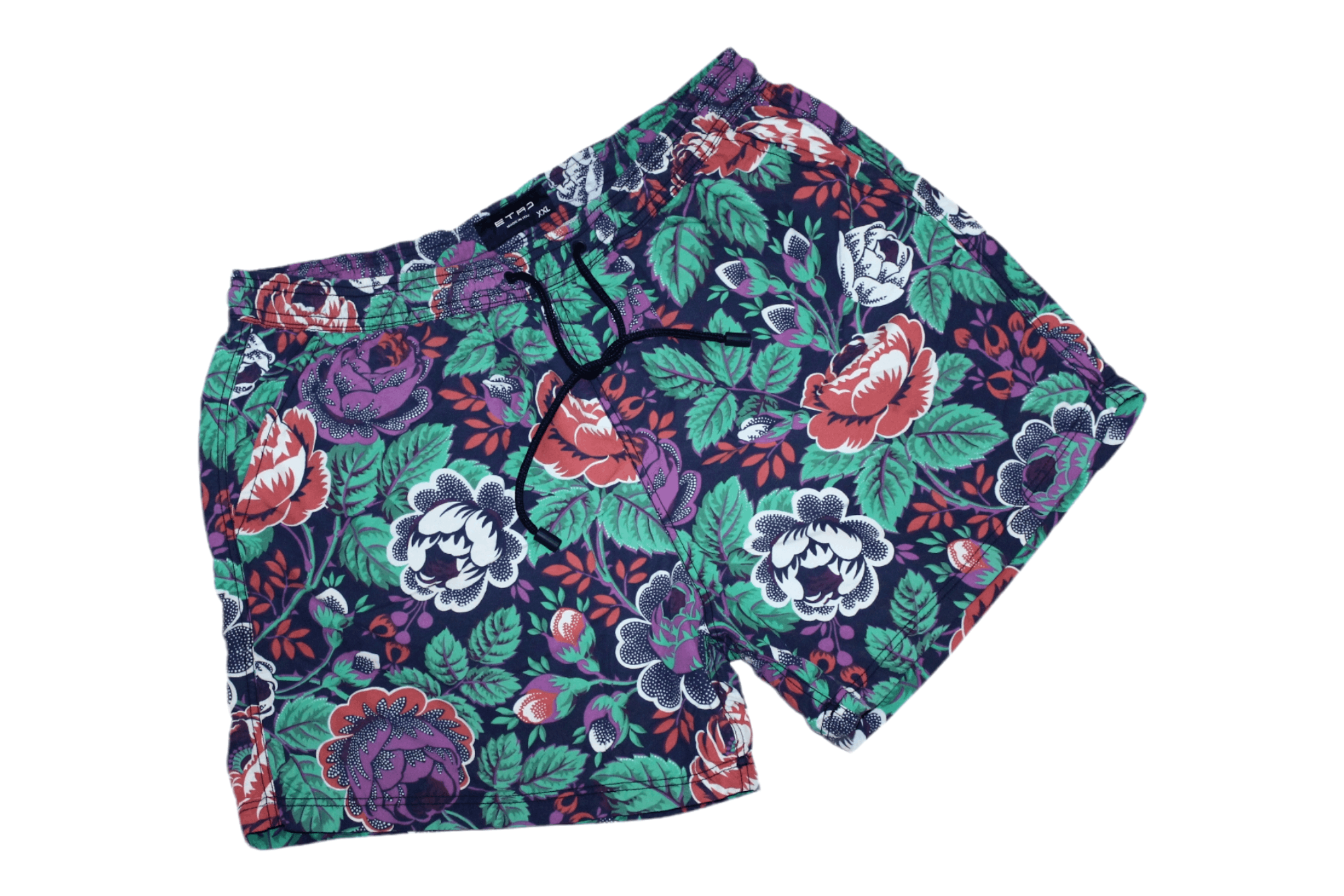 image of Etro Milano Luxury Floral Printed Nylon Shorts in Mix, Men's (Size 36)