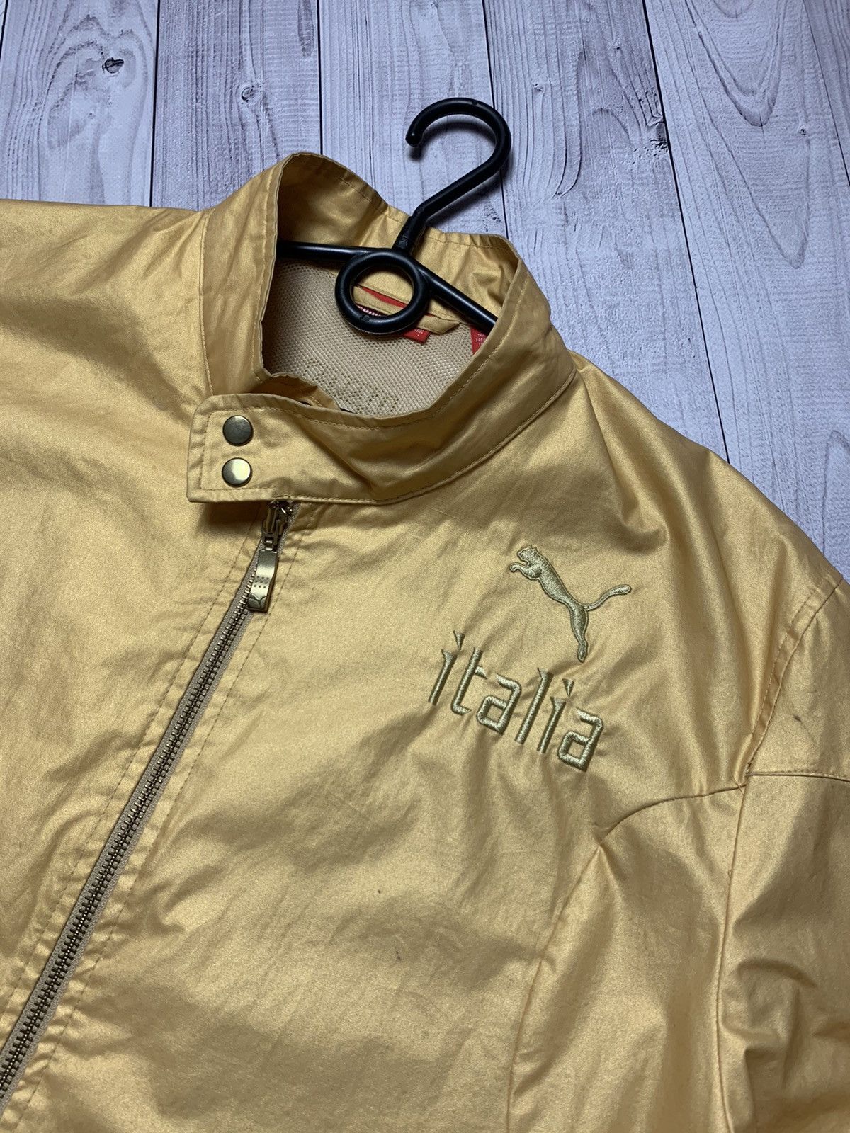 Neil Barrett × Puma Vintage Italia Puma x Neil Barrett soccer jacket gold rare Size US L / EU 52-54 / 3 - 3 Thumbnail