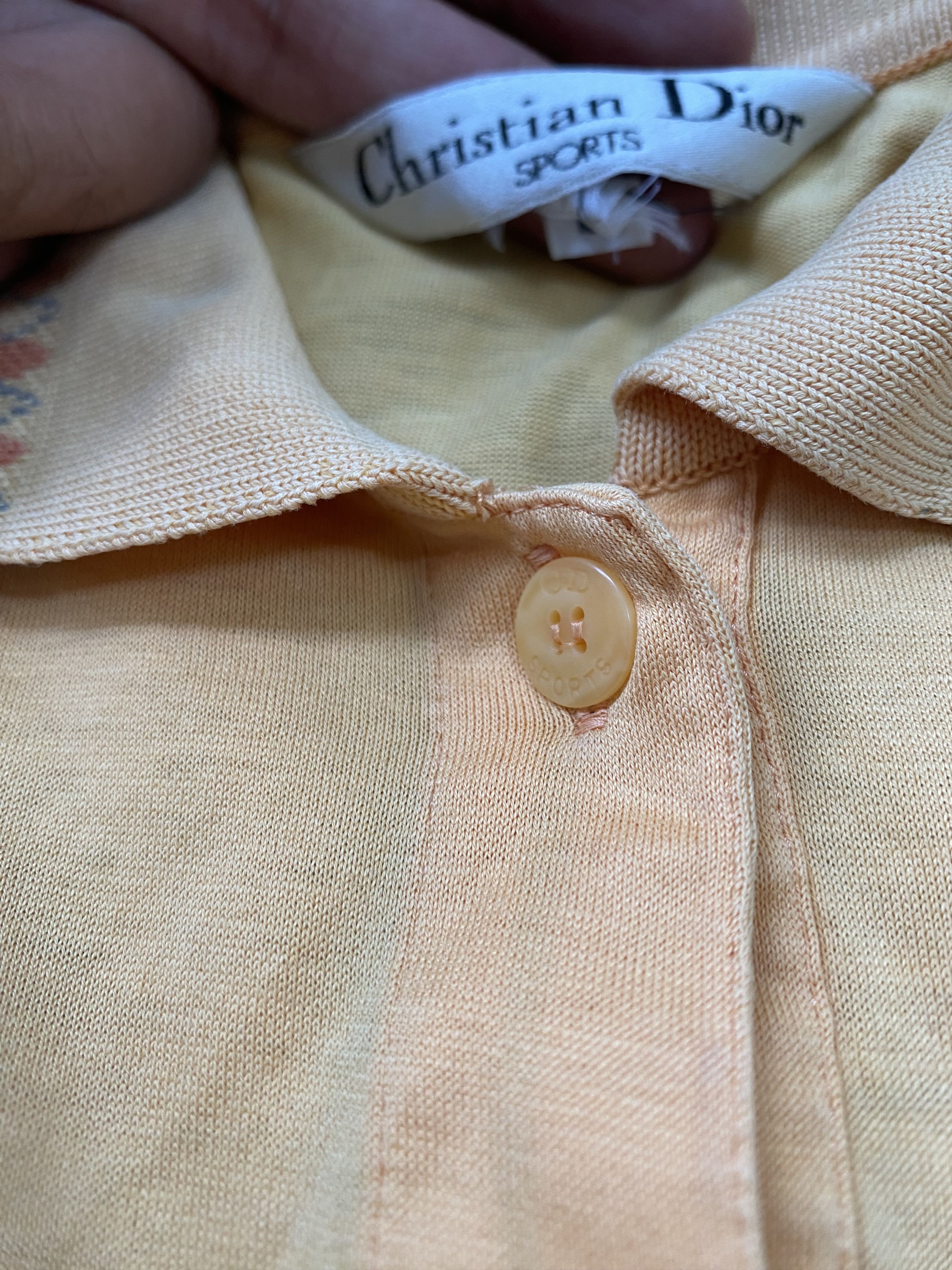 Christian Dior Monsieur Vintage Christian Dior Longsleeve Spellout Polo shirt Size L / US 10 / IT 46 - 3 Thumbnail