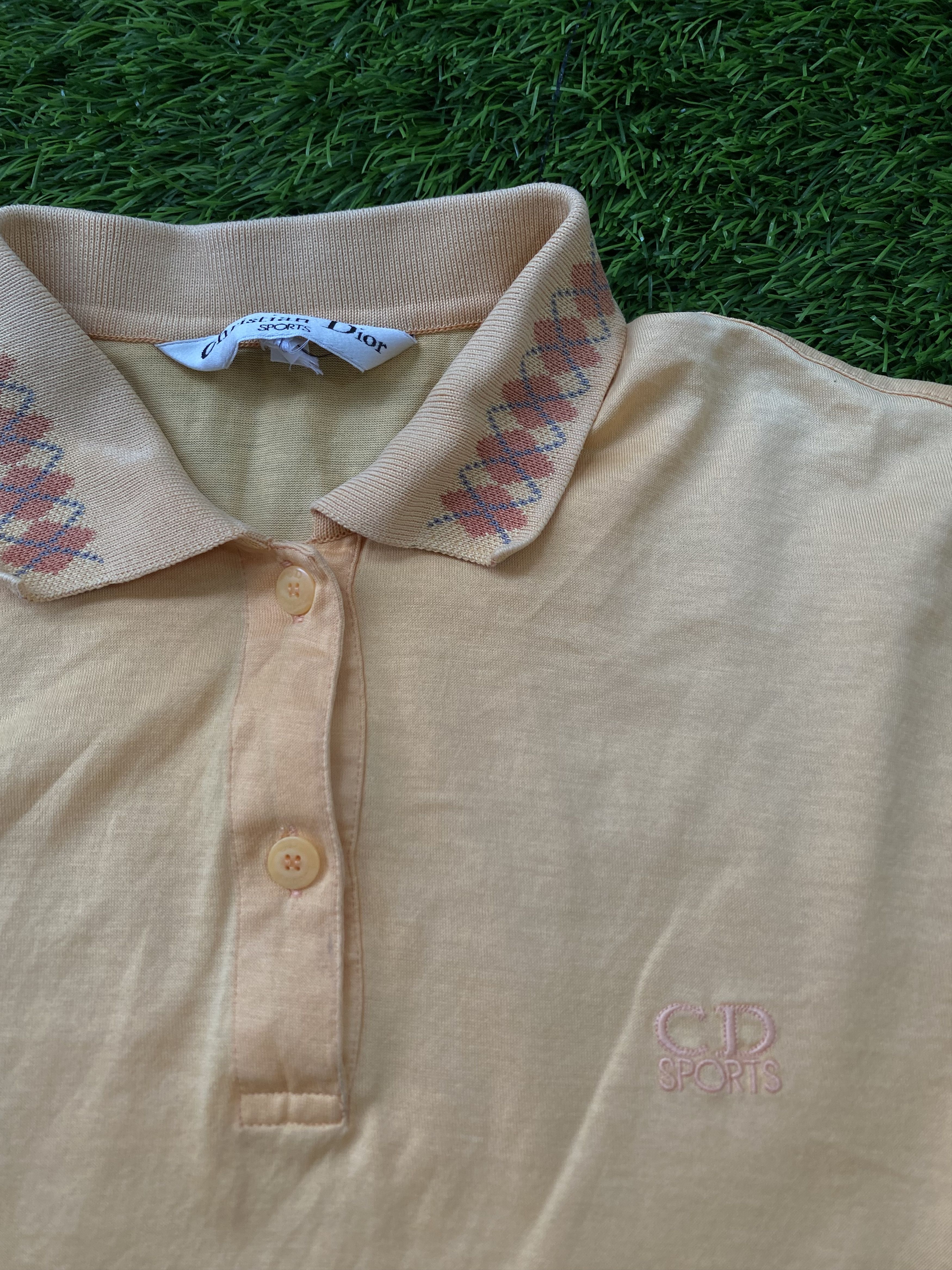 Christian Dior Monsieur Vintage Christian Dior Longsleeve Spellout Polo shirt Size L / US 10 / IT 46 - 2 Thumbnail