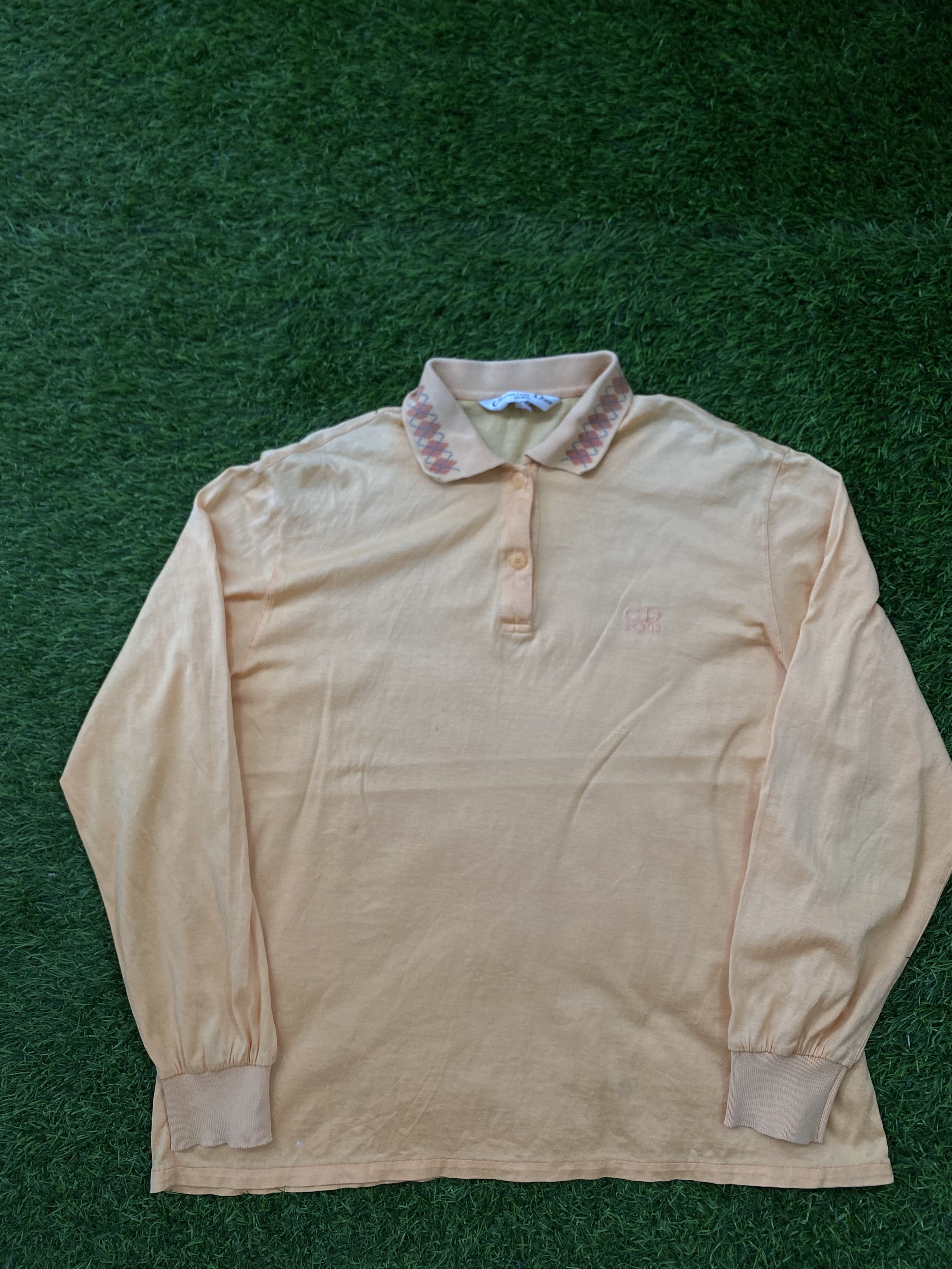 Vintage Christian Dior Longsleeve Spellout Polo shirt