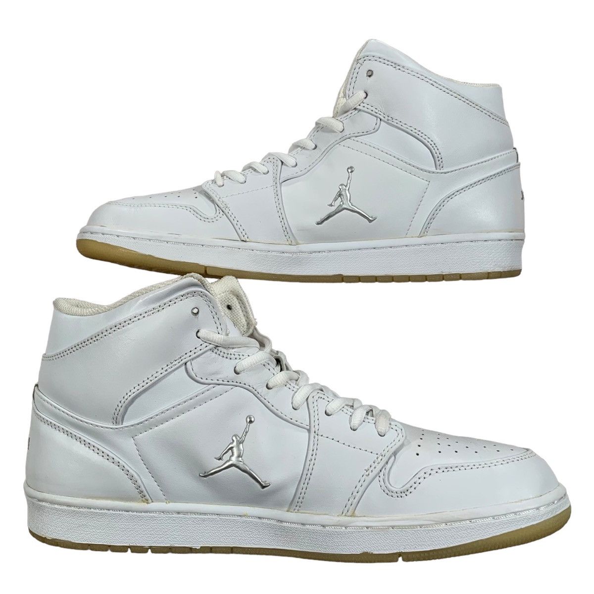 Jordan Brand VTG Air Jordan Retro 1 White Metallic Silver 2002 Sneakers Size US 12 / EU 45 - 2 Thumbnail