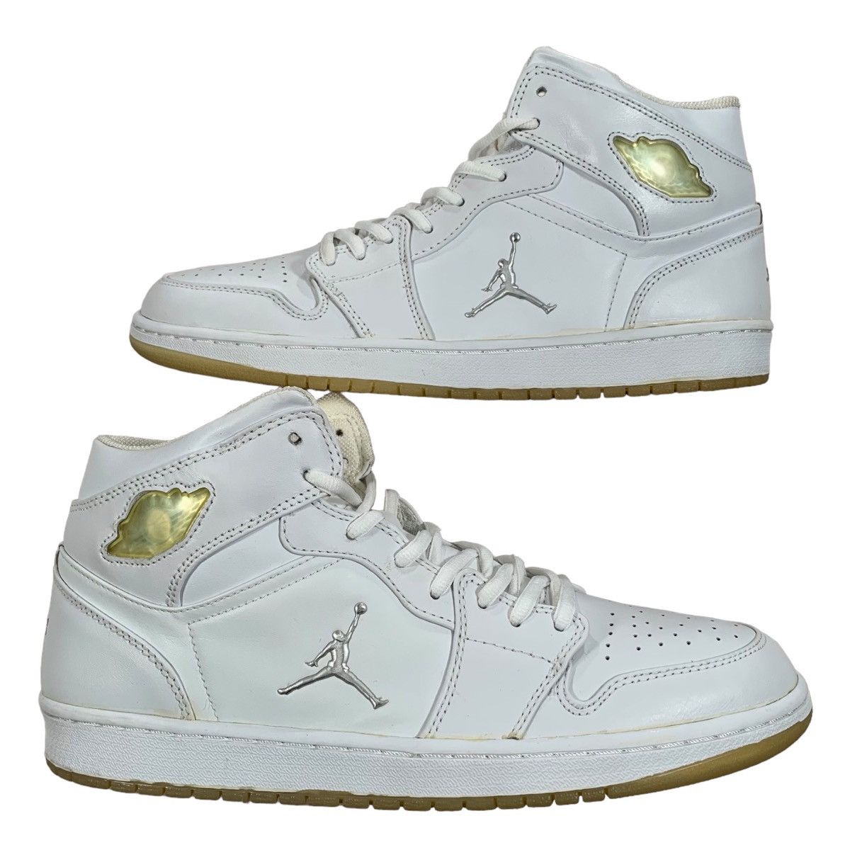 Jordan Brand VTG Air Jordan Retro 1 White Metallic Silver 2002 Sneakers Size US 12 / EU 45 - 1 Thumbnail