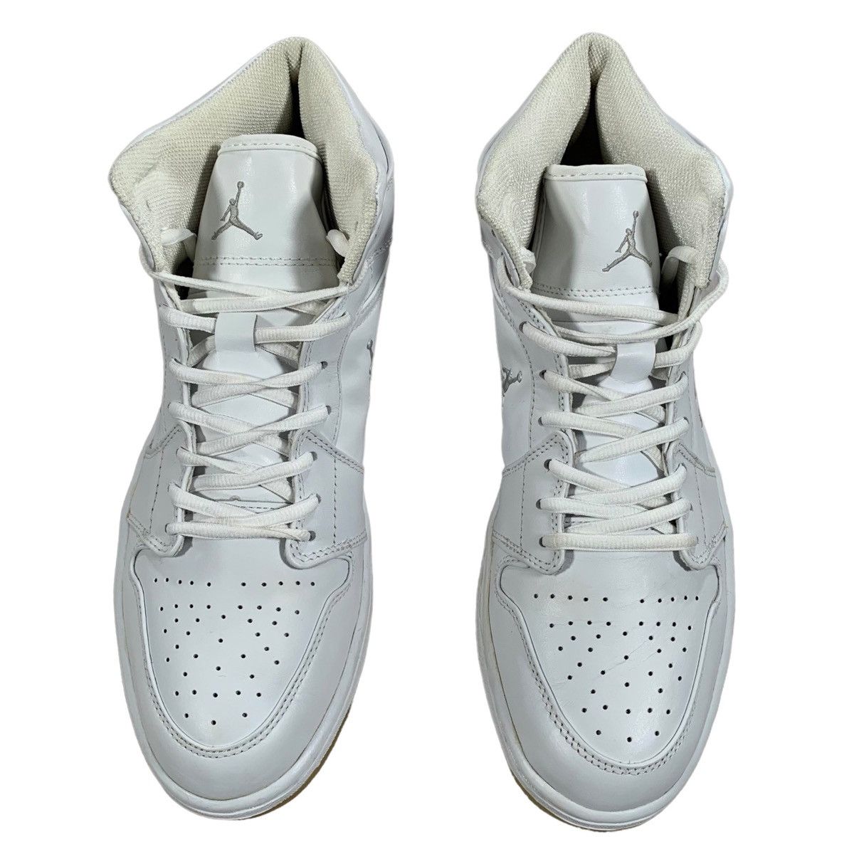 Jordan Brand VTG Air Jordan Retro 1 White Metallic Silver 2002 Sneakers Size US 12 / EU 45 - 3 Thumbnail