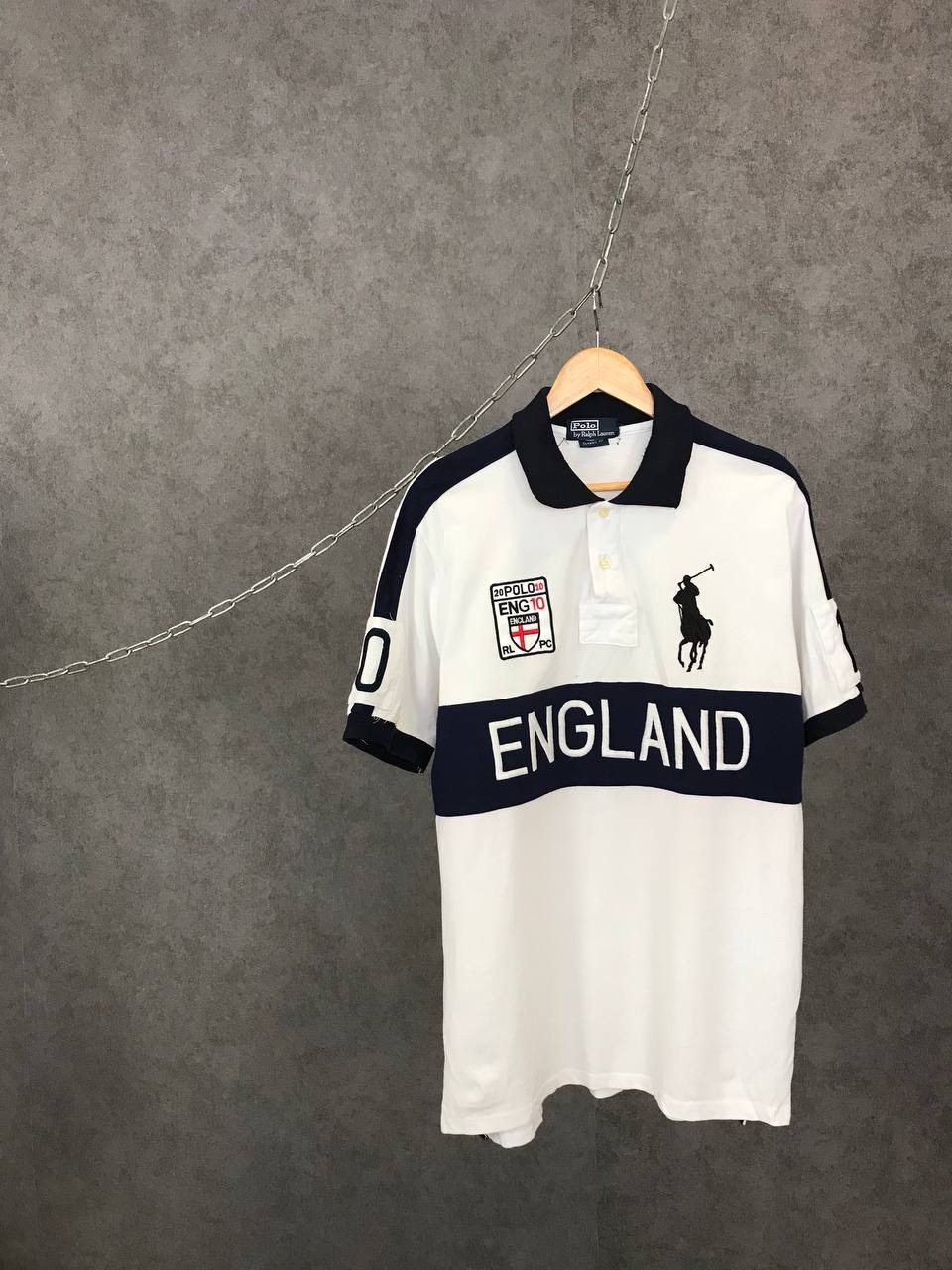 Polo Ralph Lauren Polo Ralph Lauren England overprinted polo tee Size US XL / EU 56 / 4 - 1 Thumbnail