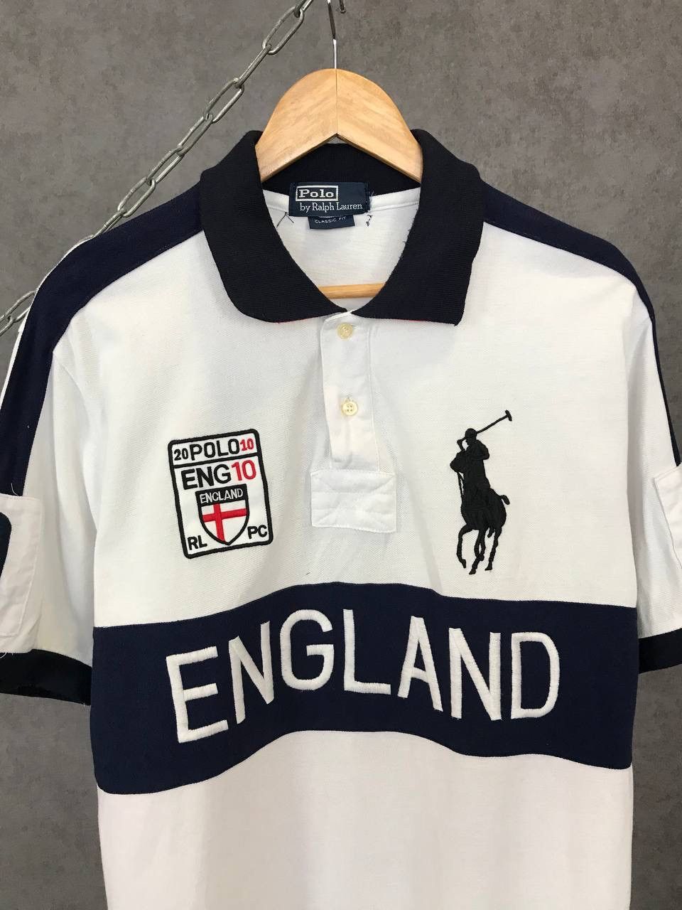 Polo Ralph Lauren Polo Ralph Lauren England overprinted polo tee Size US XL / EU 56 / 4 - 3 Thumbnail