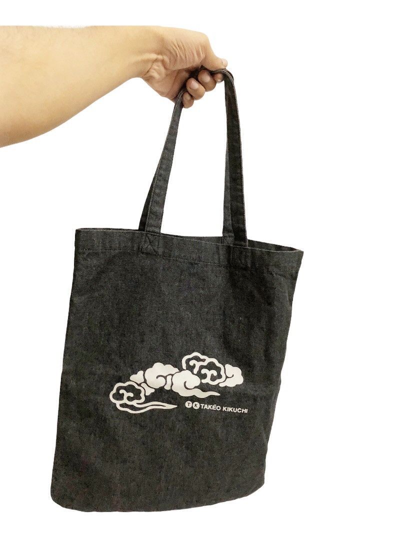 Japanese Brand × Takeo Kikuchi Black denim Tote Bag By Takeo Kikuchi Size ONE SIZE - 2 Thumbnail
