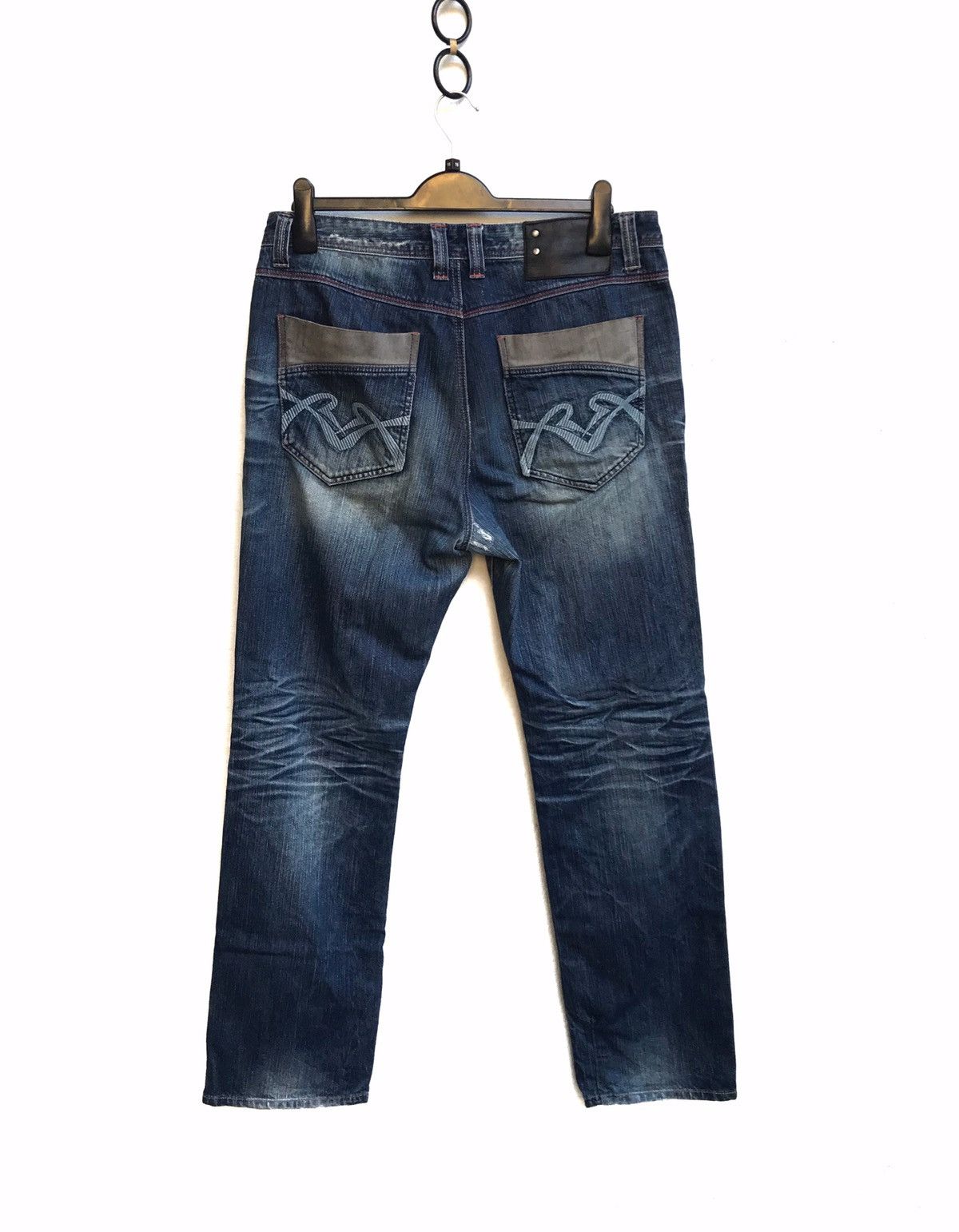 Japanese Brand 🔥Exr Nice Styles Denim Jeans Size US 35 - 2 Thumbnail