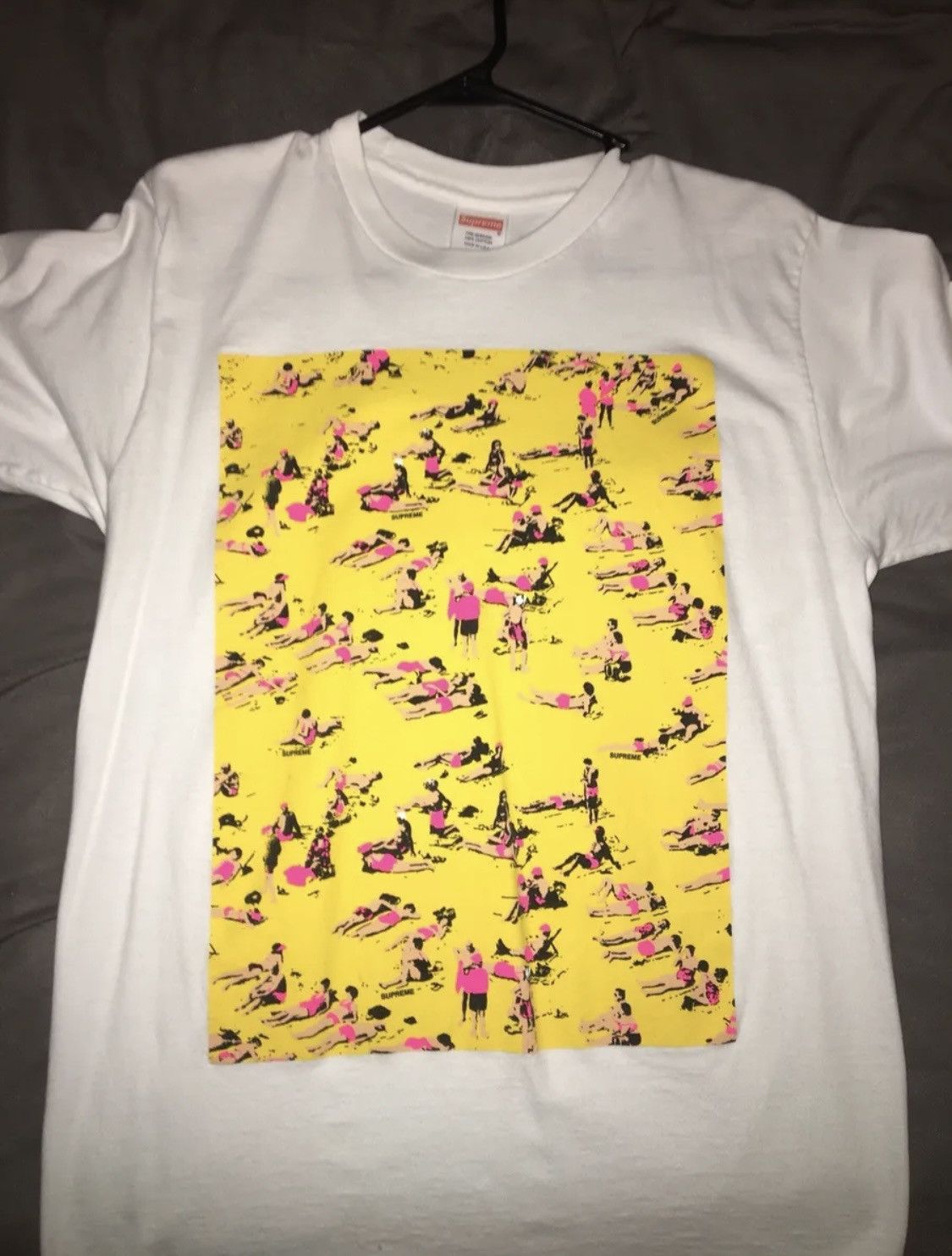 Supreme Beach Tee SS 16 White Medium Rare - Short Sleeve T