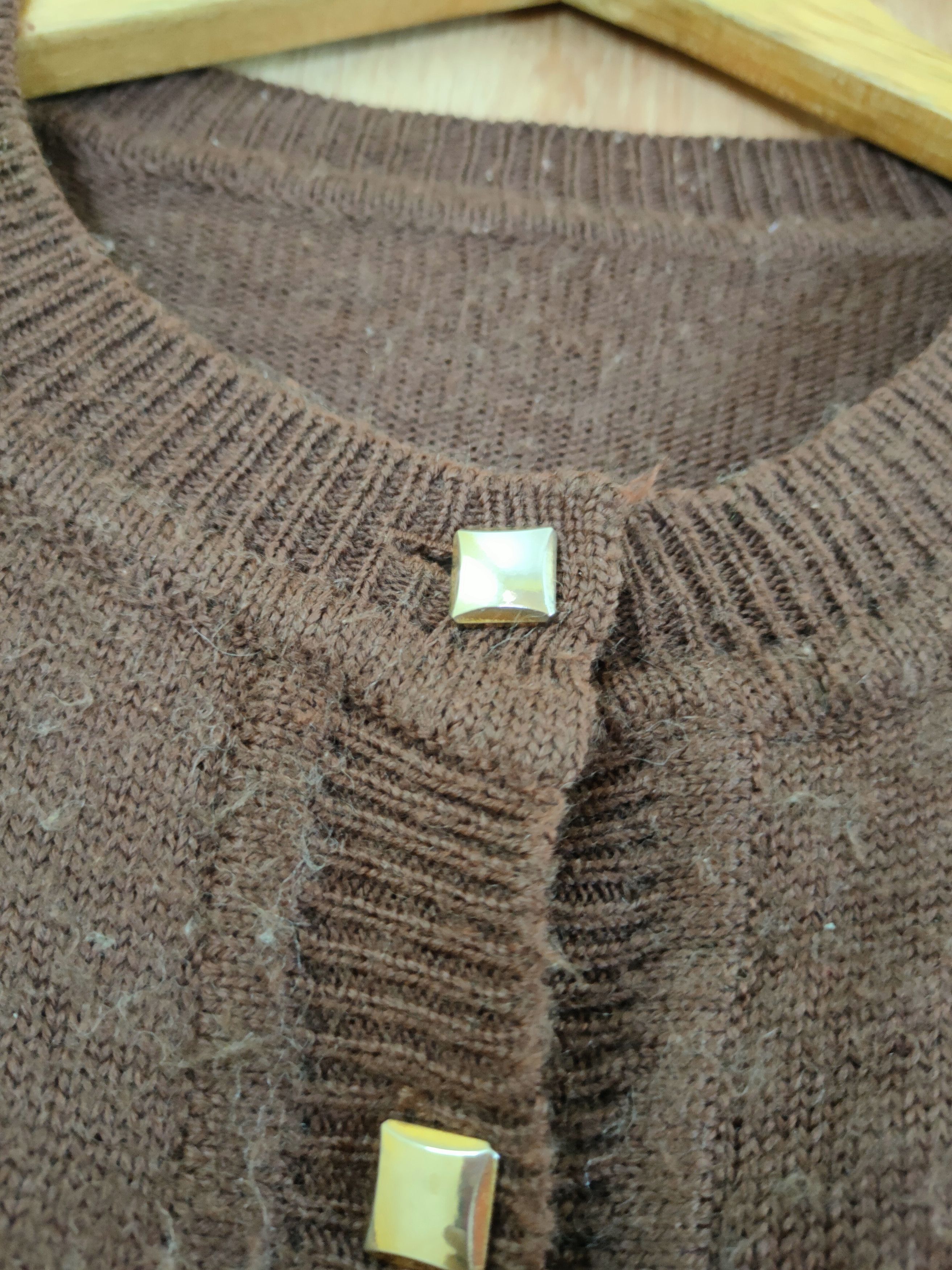 Japanese Brand Cat brown cardigan knitwear streetwear #46-477DLAL Size M / US 6-8 / IT 42-44 - 5 Thumbnail