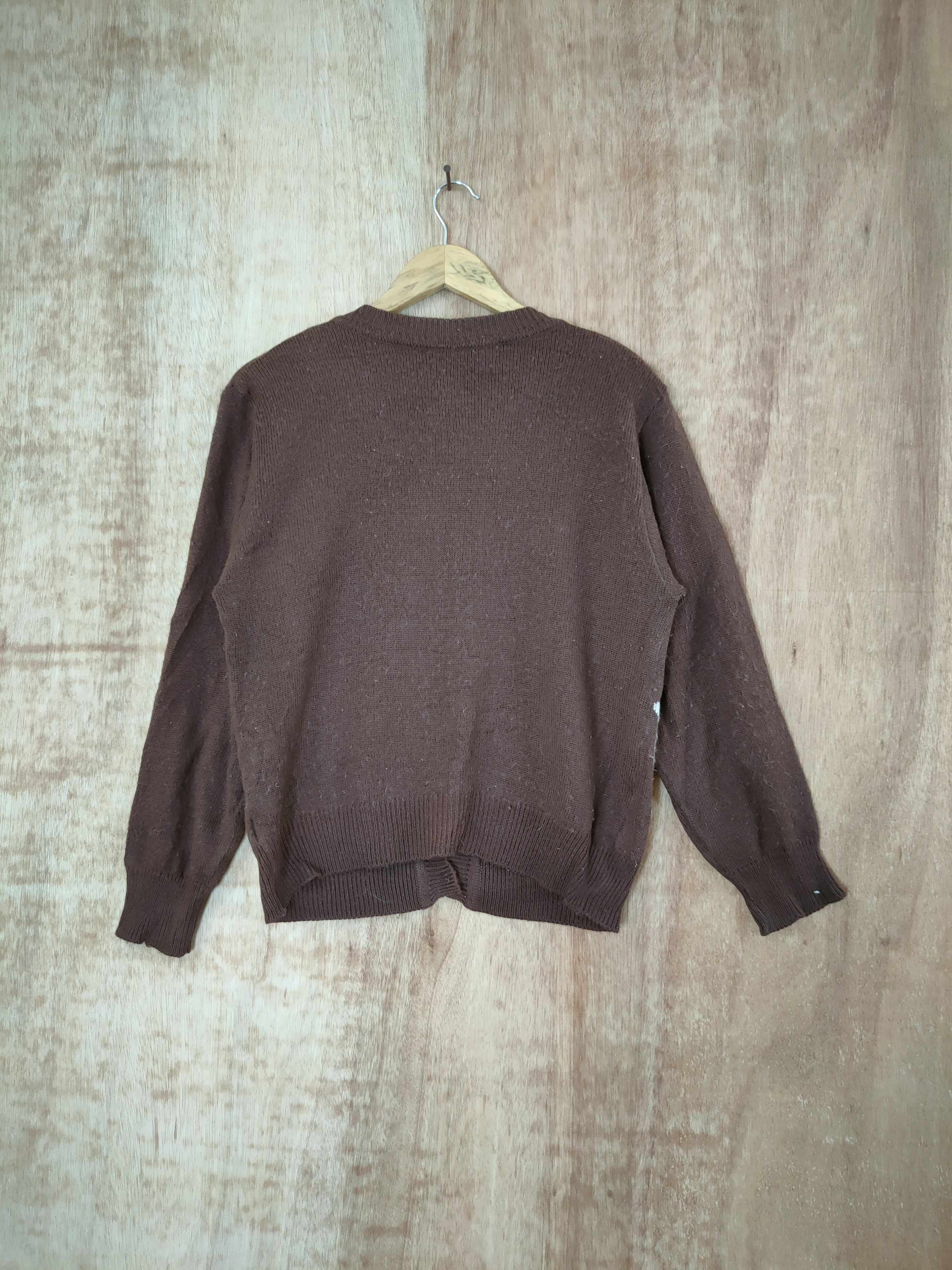 Japanese Brand Cat brown cardigan knitwear streetwear #46-477DLAL Size M / US 6-8 / IT 42-44 - 7 Thumbnail