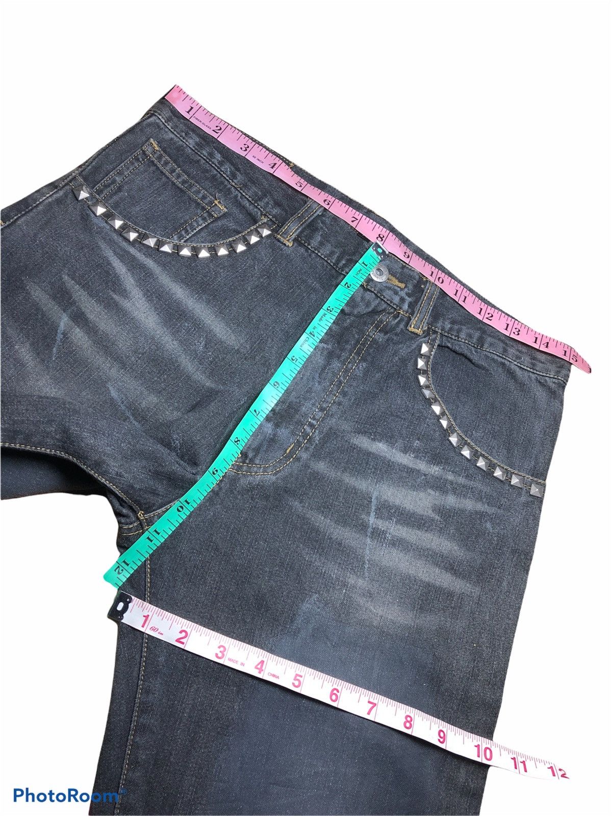 In The Attic × Japanese Brand STUDDED DISTRESSED PAINTED DENIM by In The Attic Size US 30 / EU 46 - 8 Thumbnail