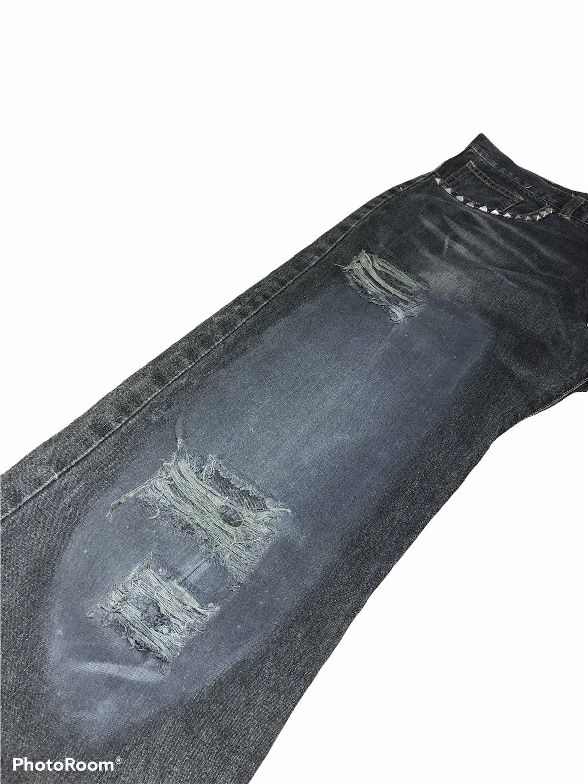 In The Attic × Japanese Brand STUDDED DISTRESSED PAINTED DENIM by In The Attic Size US 30 / EU 46 - 3 Thumbnail