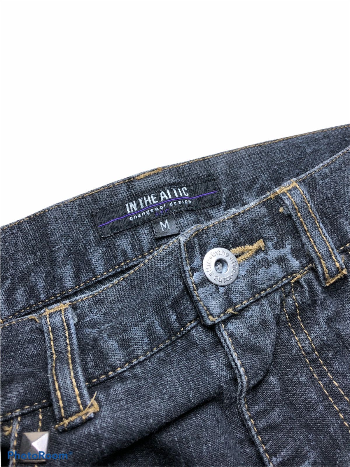 In The Attic × Japanese Brand STUDDED DISTRESSED PAINTED DENIM by In The Attic Size US 30 / EU 46 - 5 Thumbnail