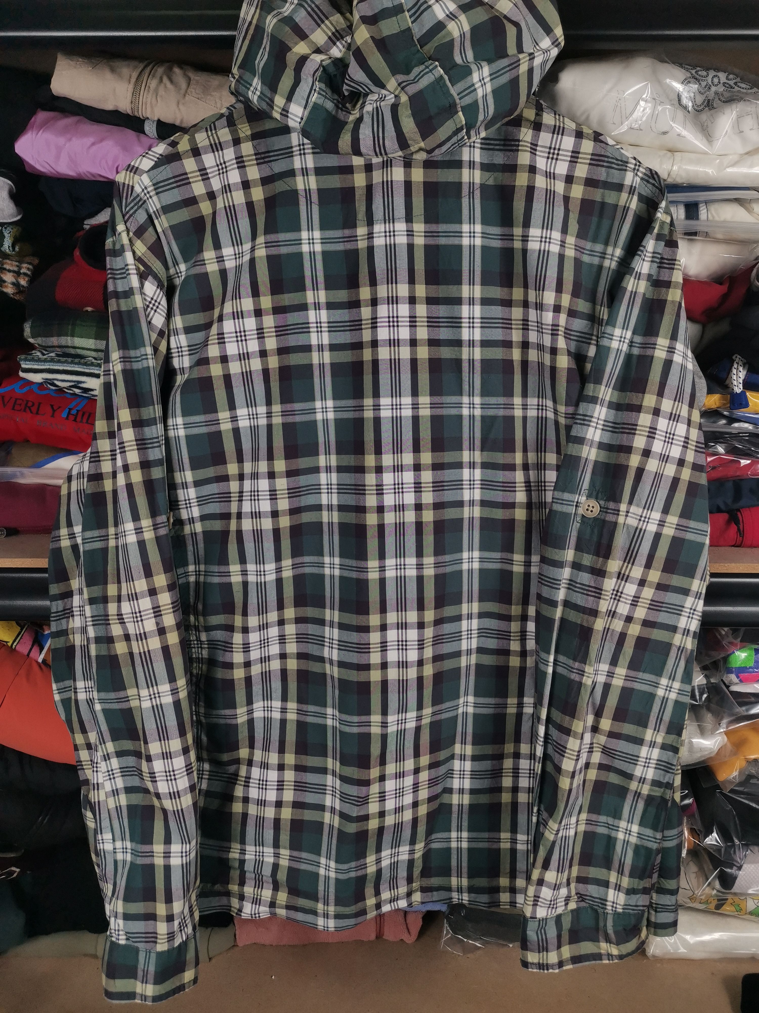 Japanese Brand Vintage Uniqlo Chekered Zipper Hoodie Jacket Size US XL / EU 56 / 4 - 2 Thumbnail