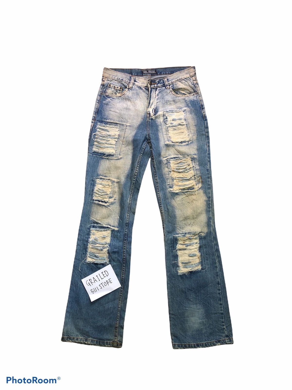 Japanese Brand RIPPED PATCHES DISTRESSED by Doll Jeans Size US 31 - 1 Thumbnail