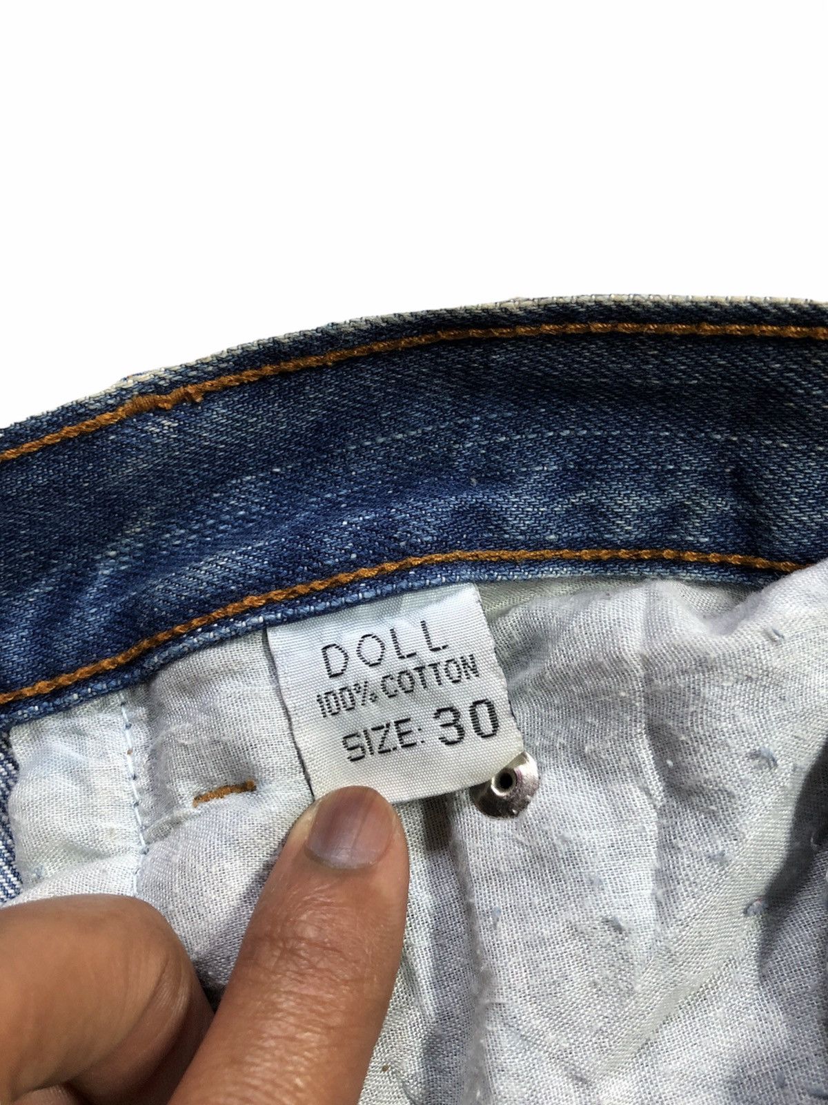 Japanese Brand RIPPED PATCHES DISTRESSED by Doll Jeans Size US 31 - 10 Thumbnail