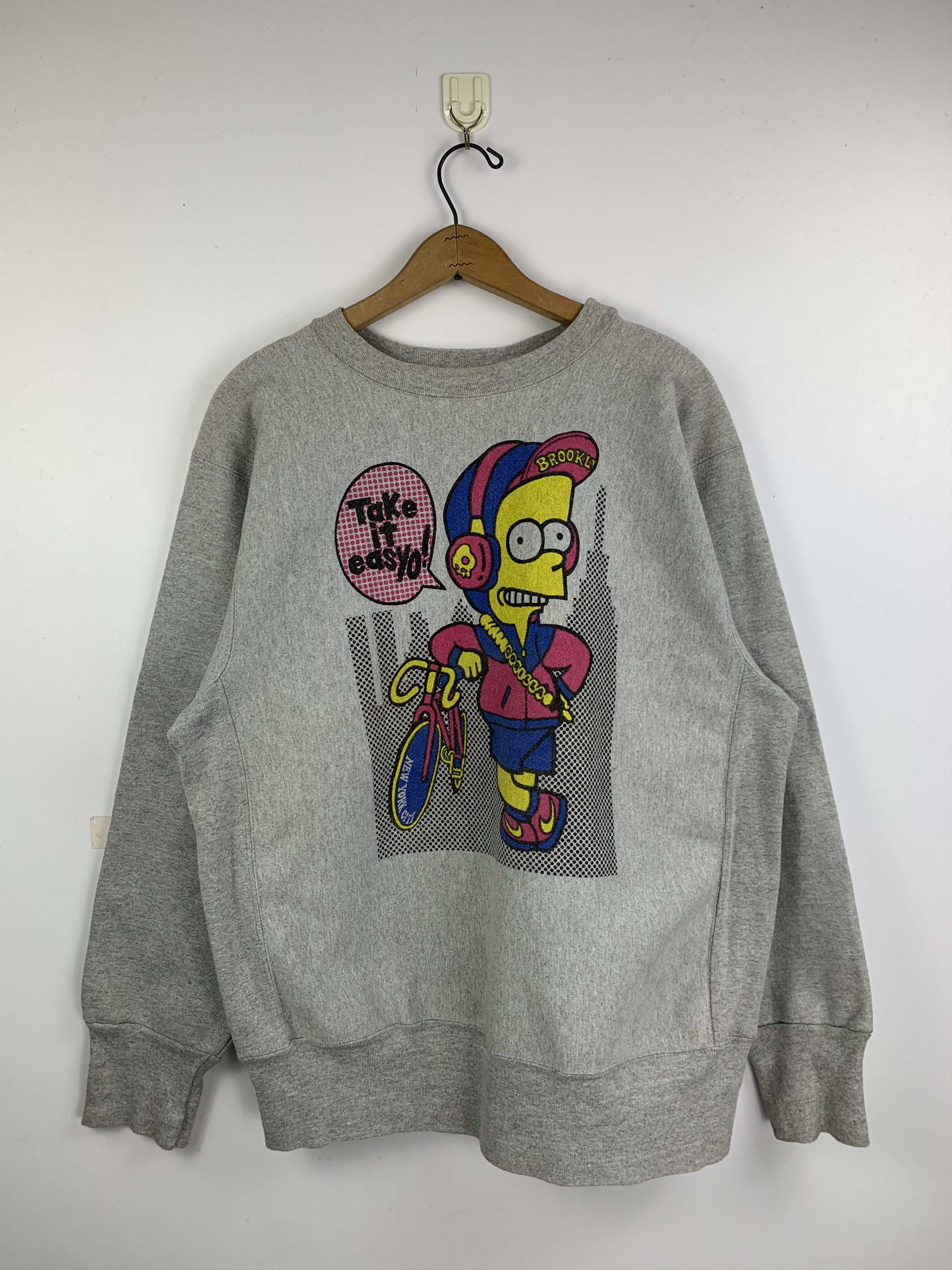 Vintage 90s 'The Simpsons' Bart Simpson Cartoon Graphic Sweatshirt S M main image 1