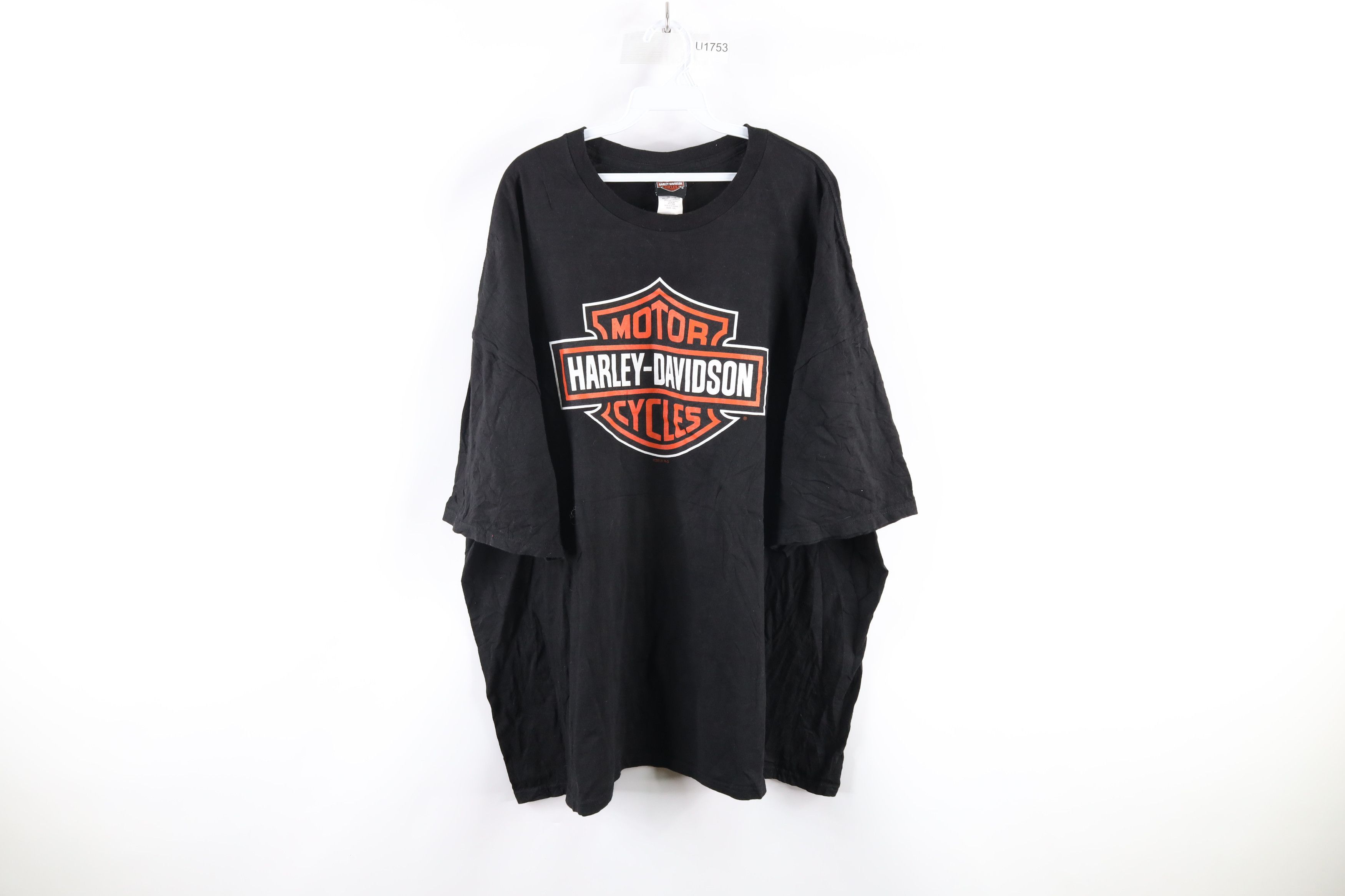 Harley Davidson × Vintage Harley Davidson Big Logo Out Double Sided T-Shirt Black Size US XXL / EU 58 / 5 - 1 Thumbnail