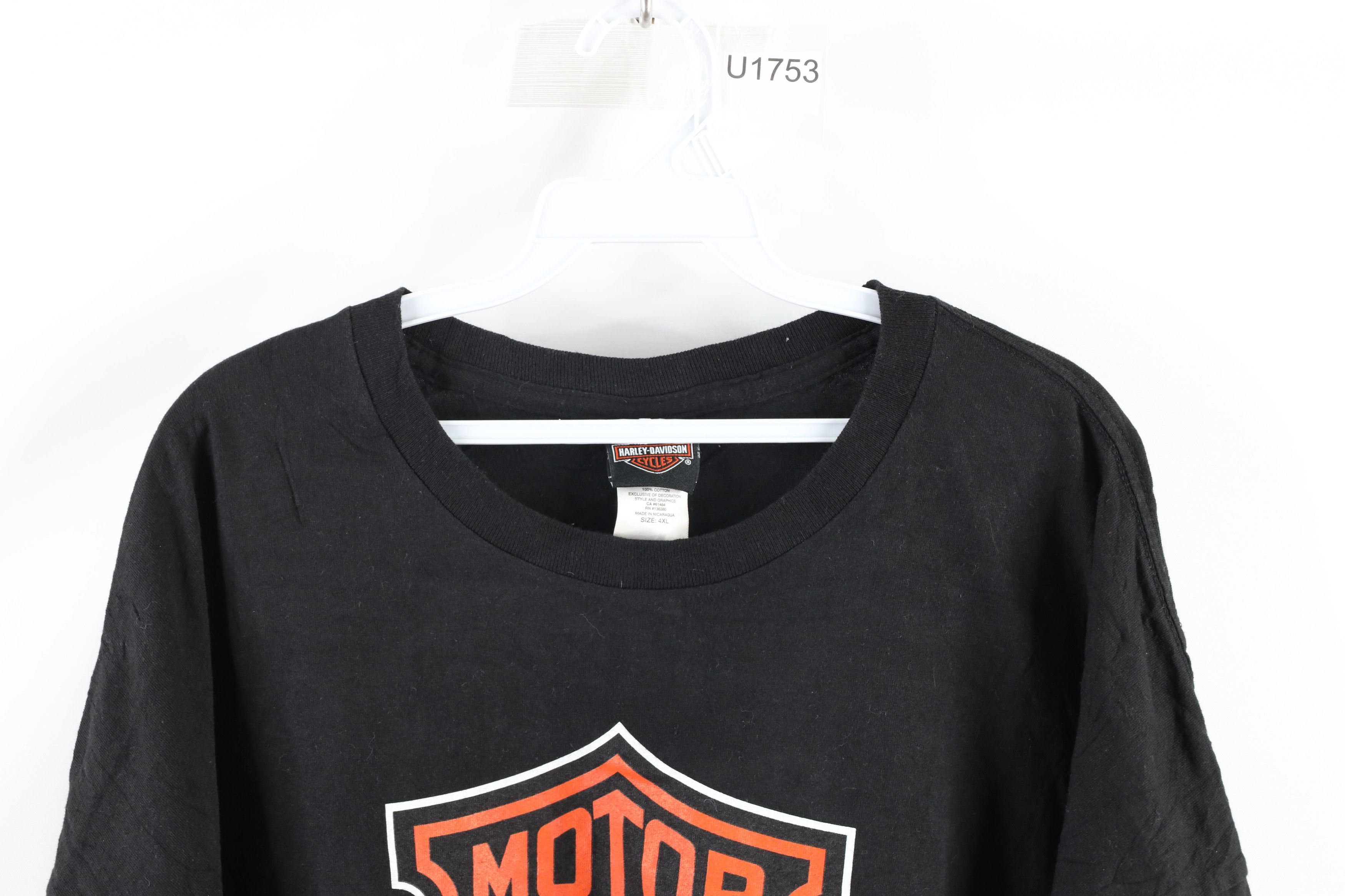 Harley Davidson × Vintage Harley Davidson Big Logo Out Double Sided T-Shirt Black Size US XXL / EU 58 / 5 - 2 Thumbnail