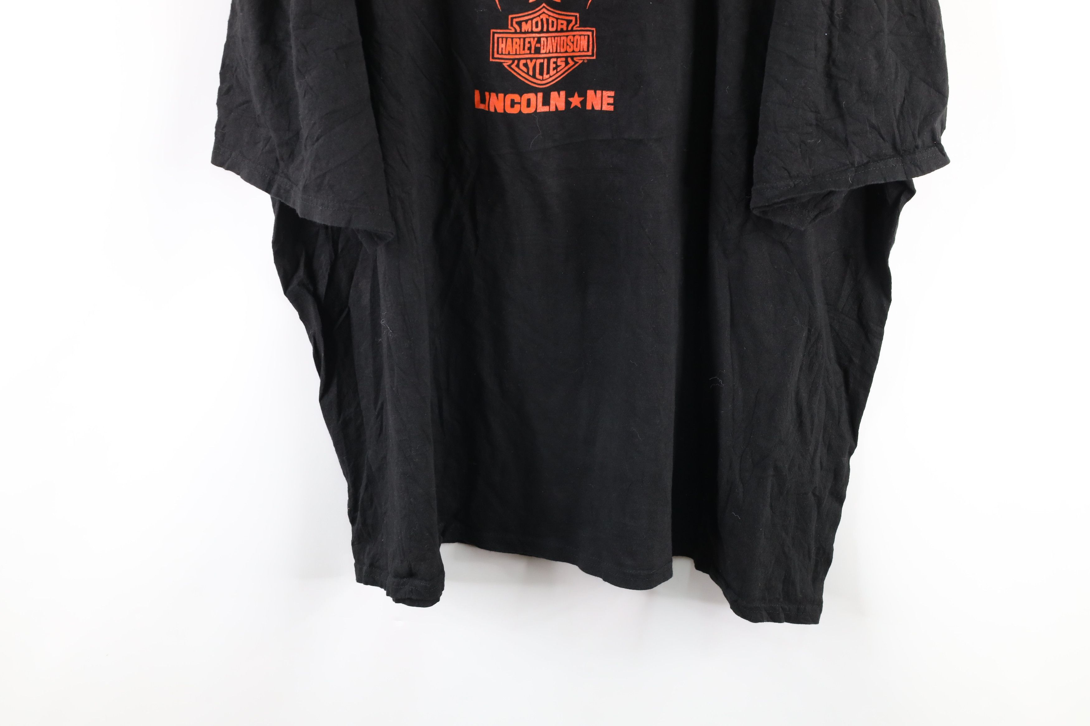 Harley Davidson × Vintage Harley Davidson Big Logo Out Double Sided T-Shirt Black Size US XXL / EU 58 / 5 - 8 Thumbnail