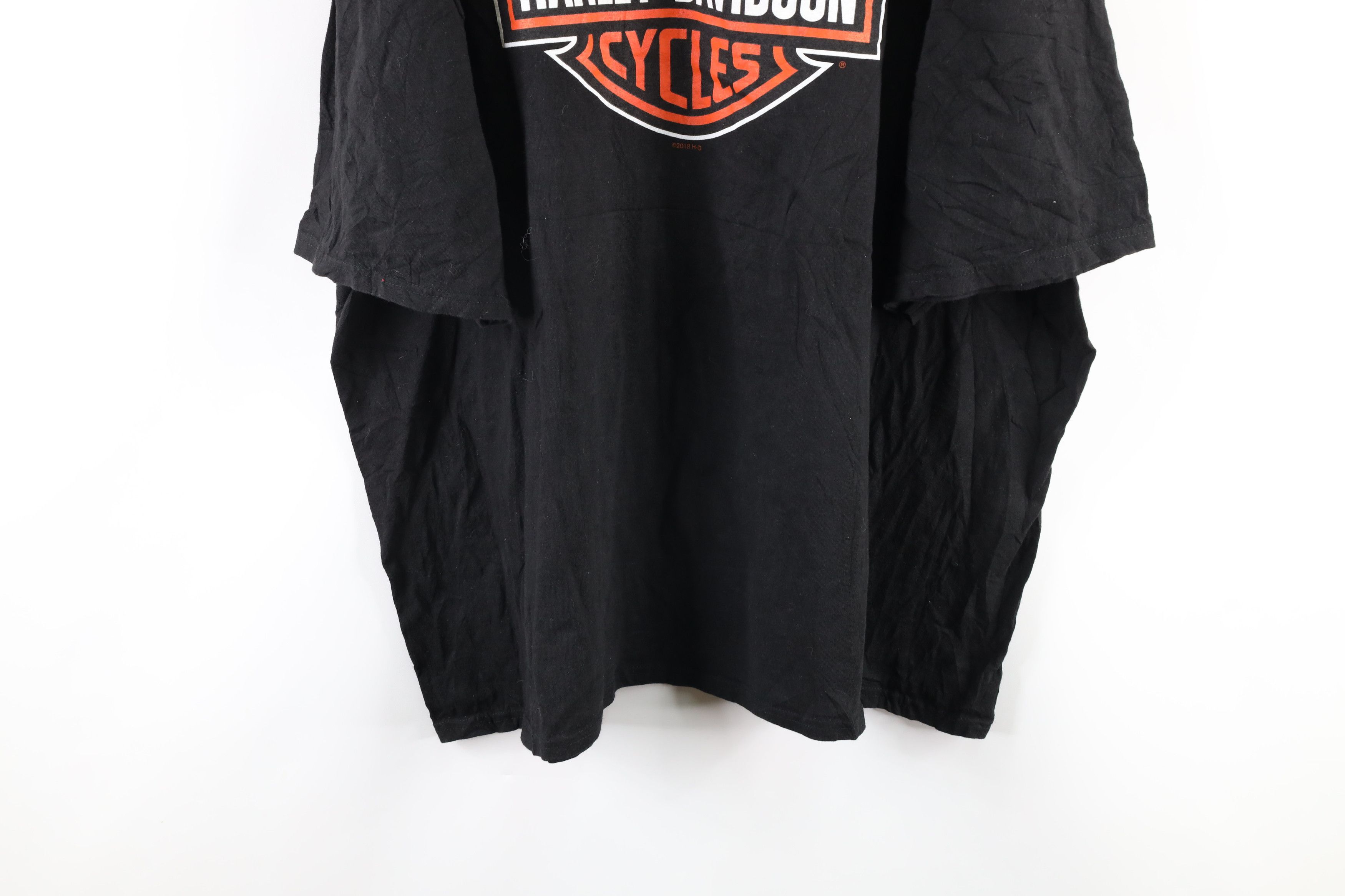 Harley Davidson × Vintage Harley Davidson Big Logo Out Double Sided T-Shirt Black Size US XXL / EU 58 / 5 - 3 Thumbnail