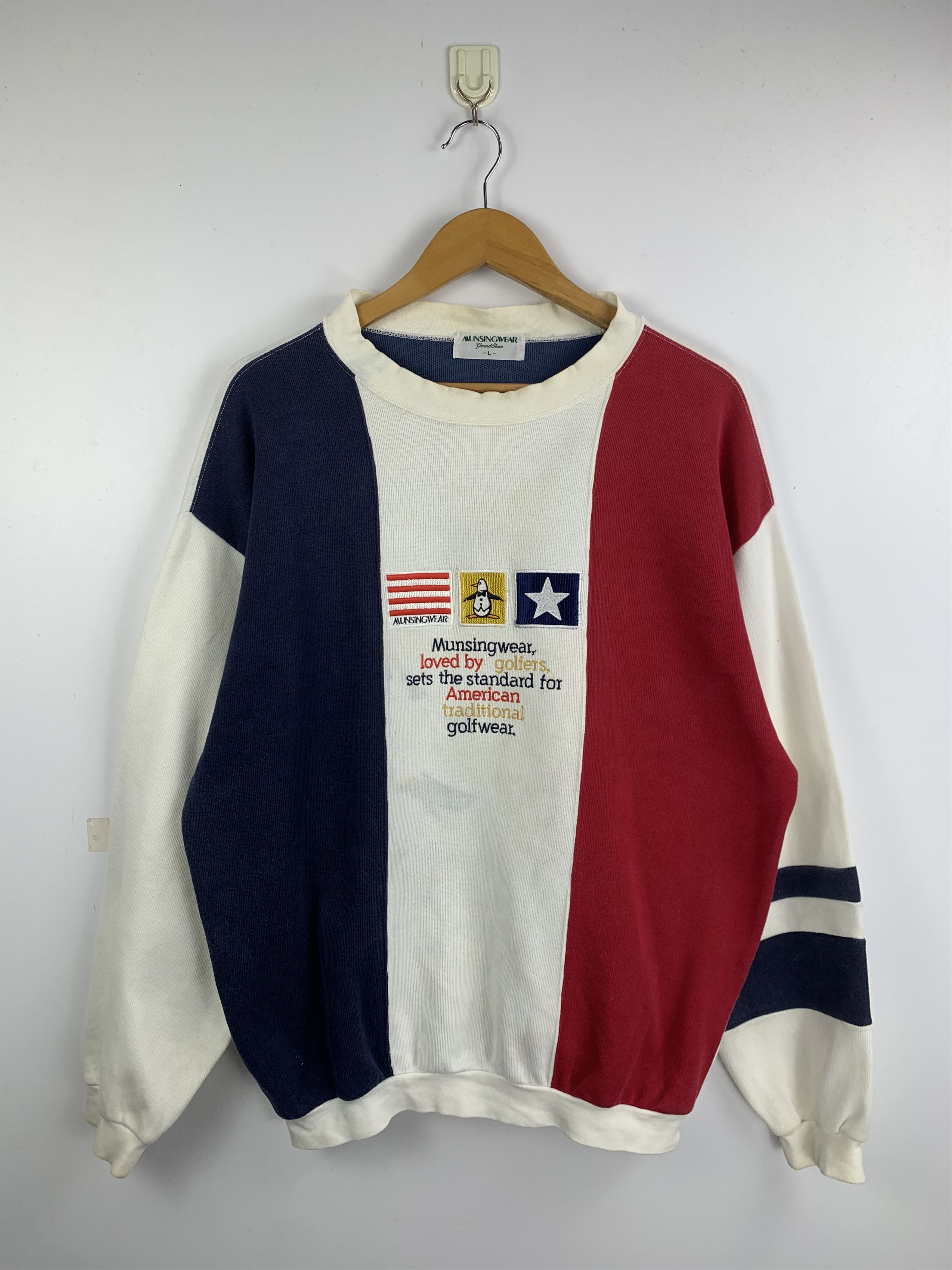 Grand Slam × Japanese Brand × Vintage Vintage 80s Munsingwear Grandslam Big Logo Sweatshirt Size US L / EU 52-54 / 3 - 1 Thumbnail