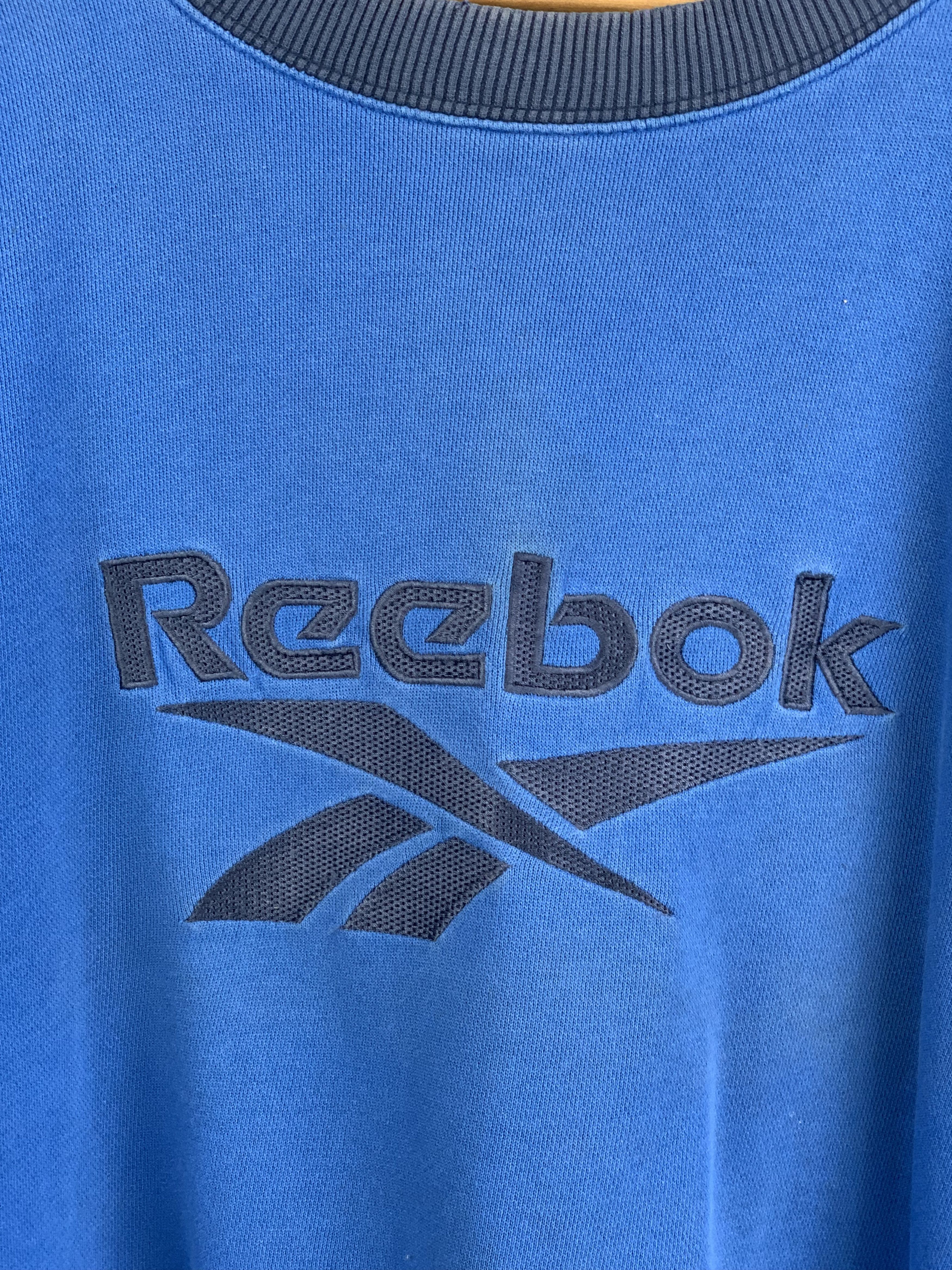 Reebok × Vintage Vintage 90s Reebok Big Logo Crewneck Pullover Sweatshirt Size US L / EU 52-54 / 3 - 13 Thumbnail