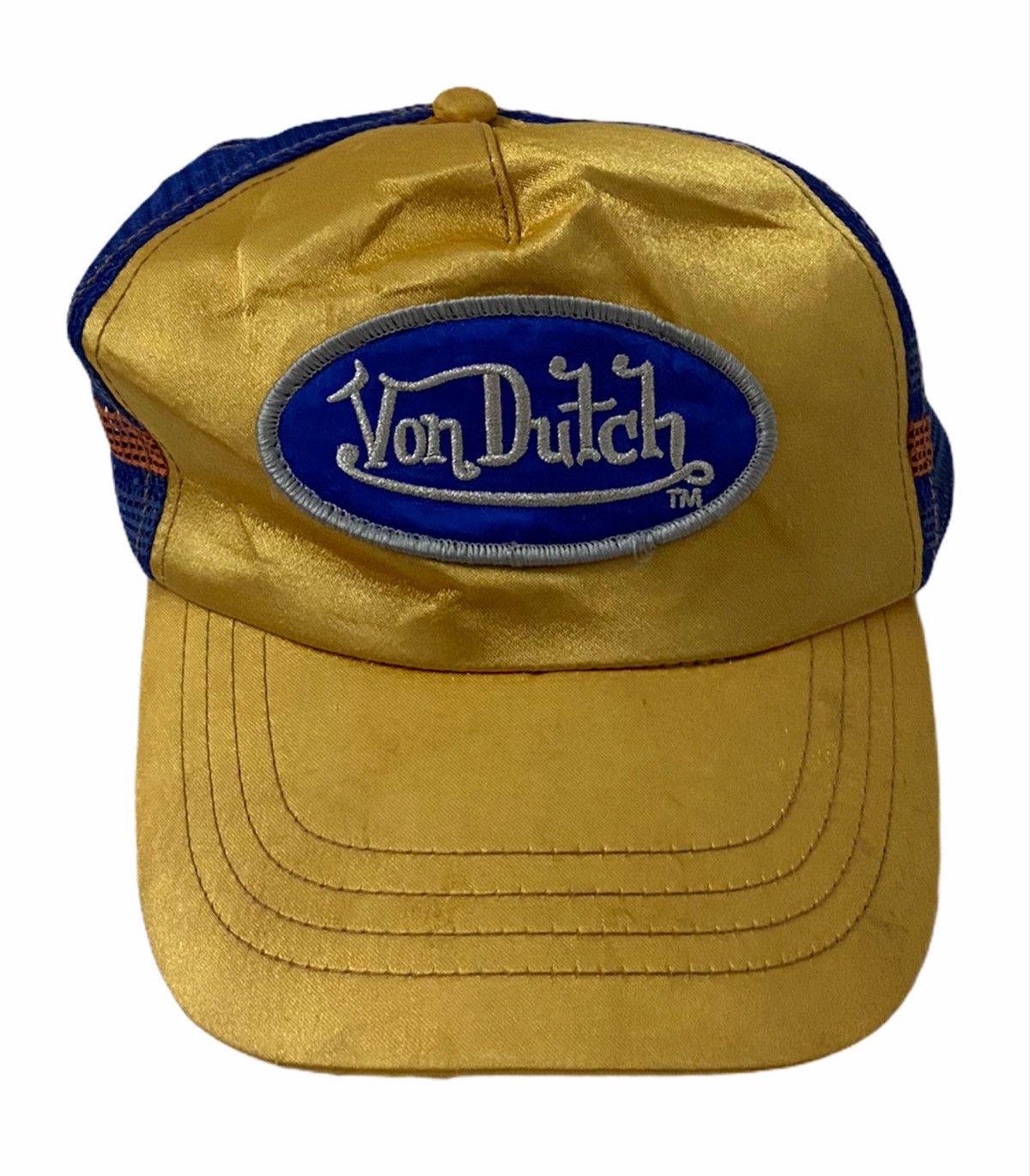 Von Dutch Rare Von Dutch Gold Blue Trucker Hat Size ONE SIZE - 2 Thumbnail